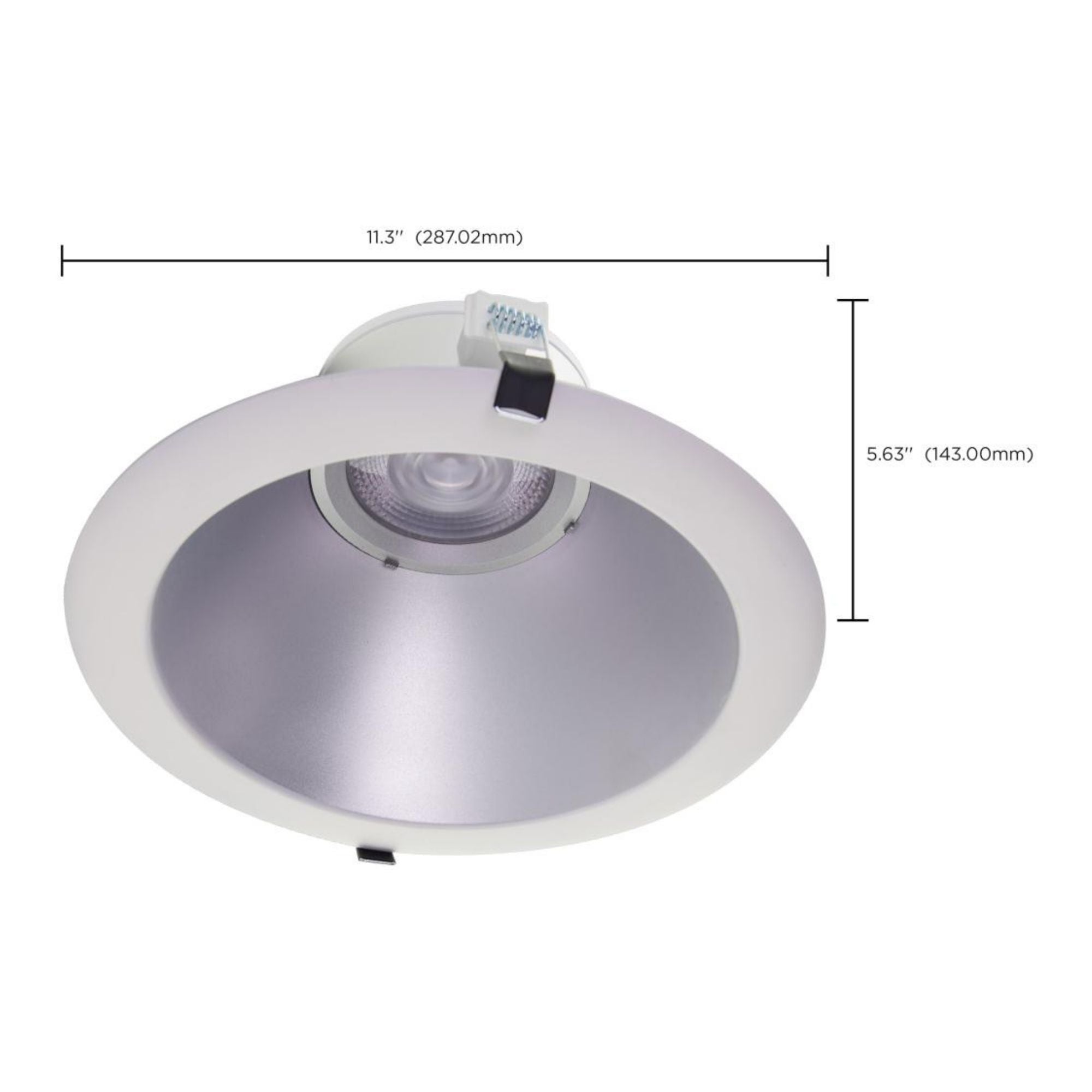 10" Commercial LED Downlight, 3500 Lm Adjustable, 5-CCT, Silver, 120-277V