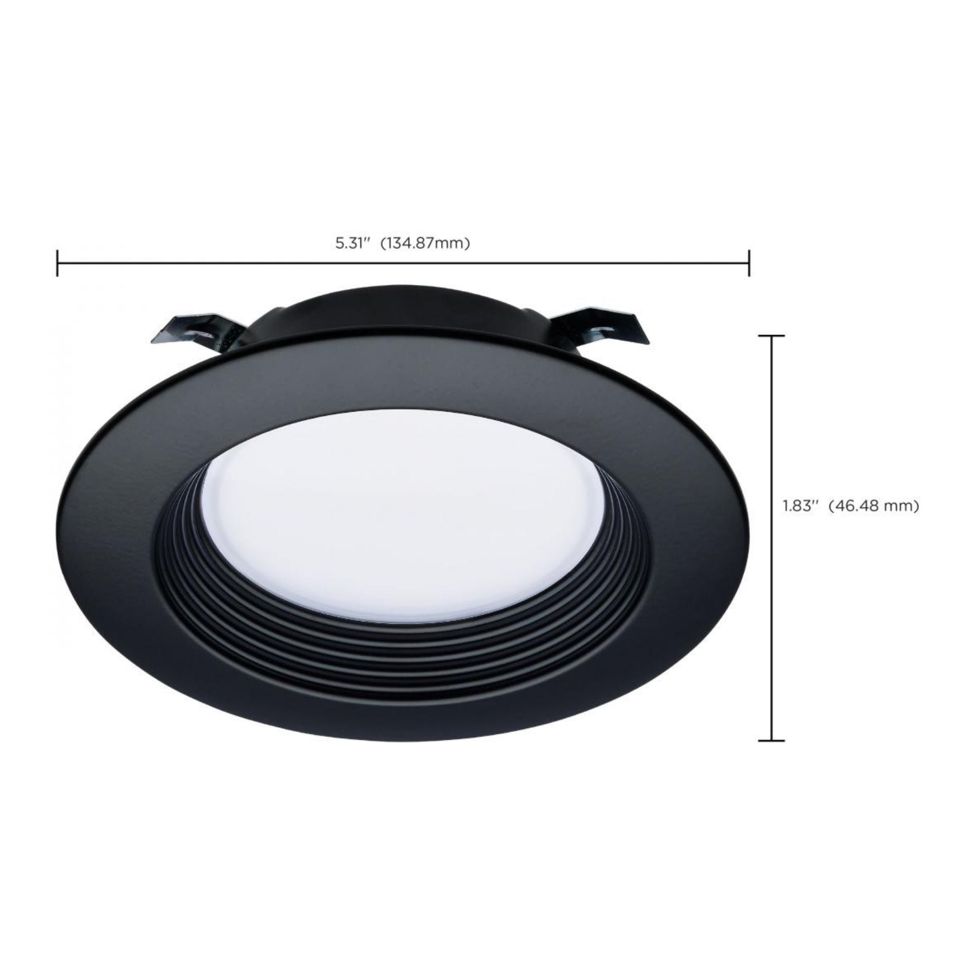 4" Retrofit LED Can Light, 7W, 600 Lm, 5-CCT, Black Baffle Trim