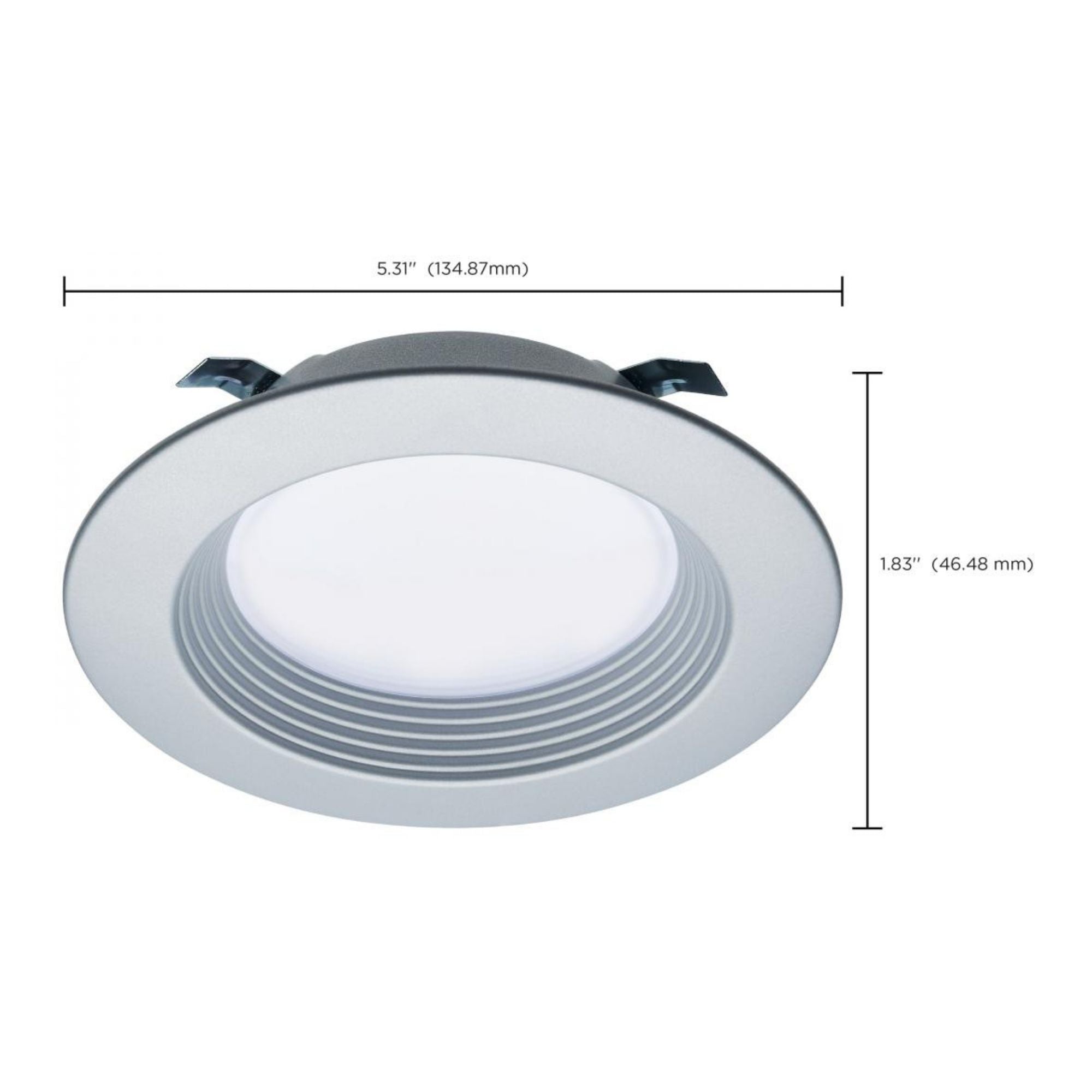 4" Retrofit LED Can Light, 7W, 600 Lm, 5-CCT, Nickel Baffle Trim