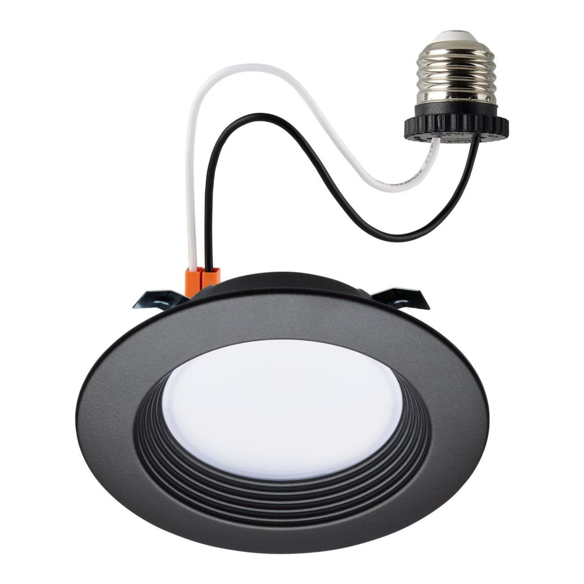 4" Retrofit LED Can Light, 7W, 600 Lm, 5-CCT, Bronze Baffle Trim