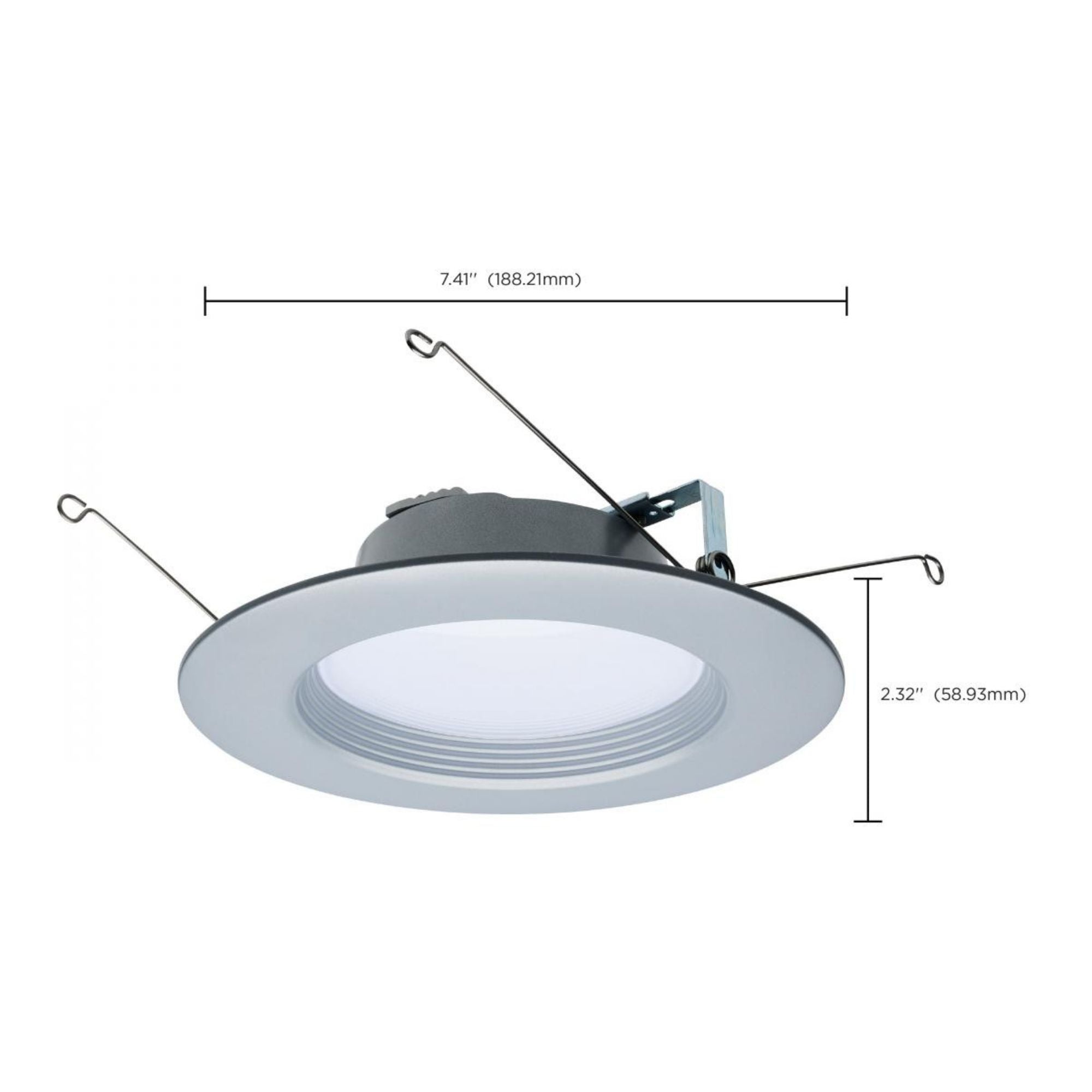 5/6" Retrofit LED Can Light, 9W, 800 Lm, 5-CCT, Nickel Baffle Trim
