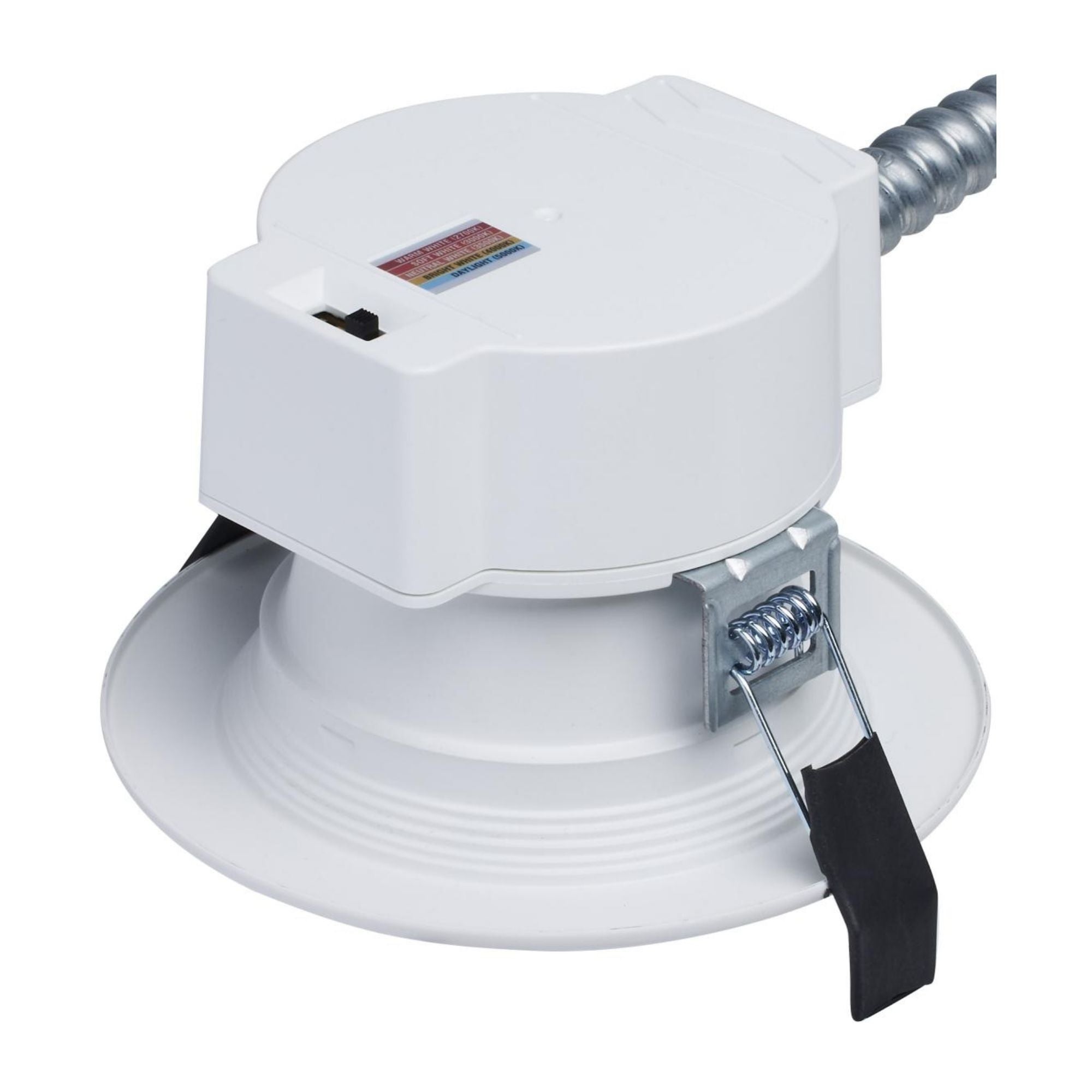 4" Commercial LED Downlight, 12W, 1200 Lm, 5-CCT, Baffle Trim, 120-277V
