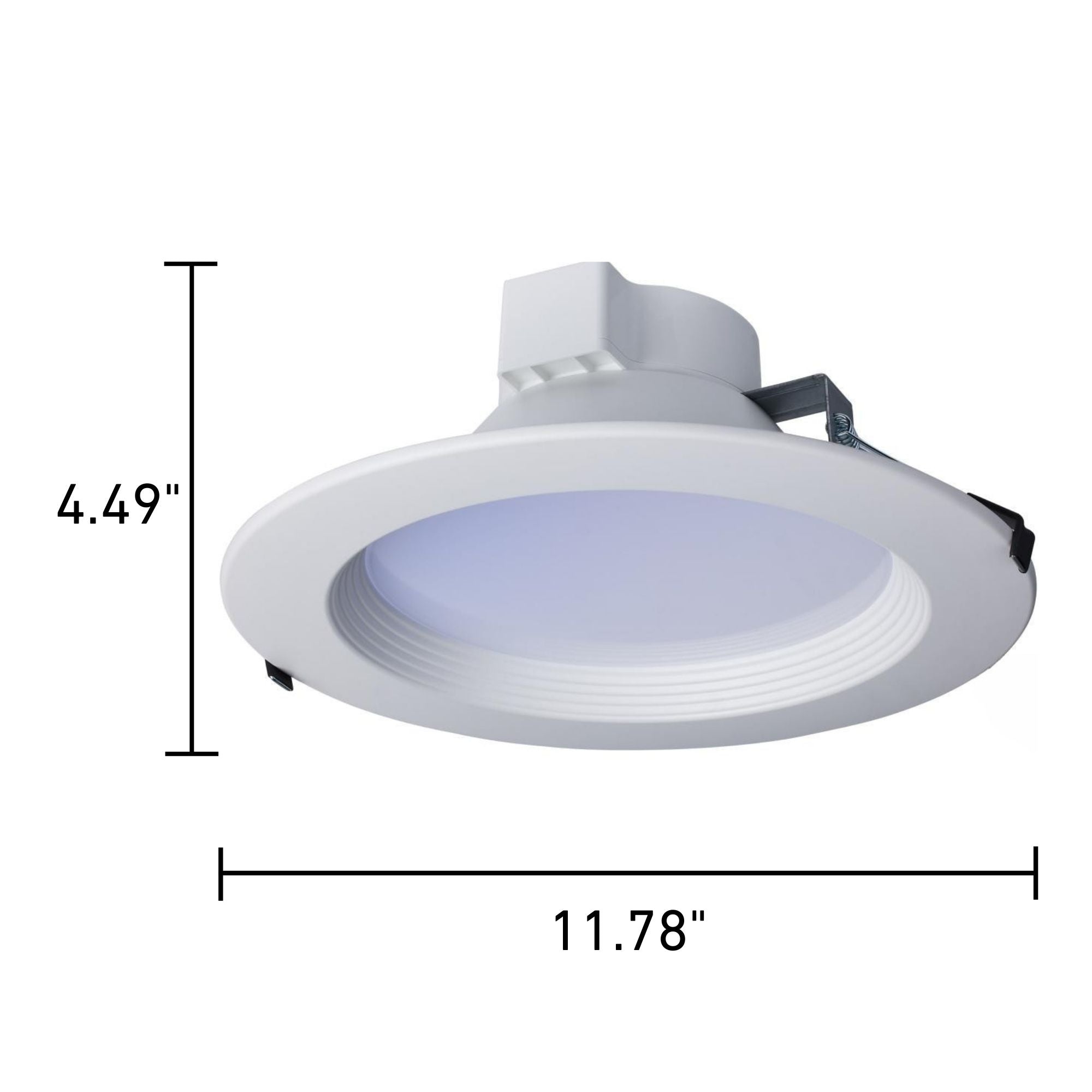 10" Commercial LED Downlight, 30W, 3500 Lm, 5-CCT, Baffle Trim, 120-277V