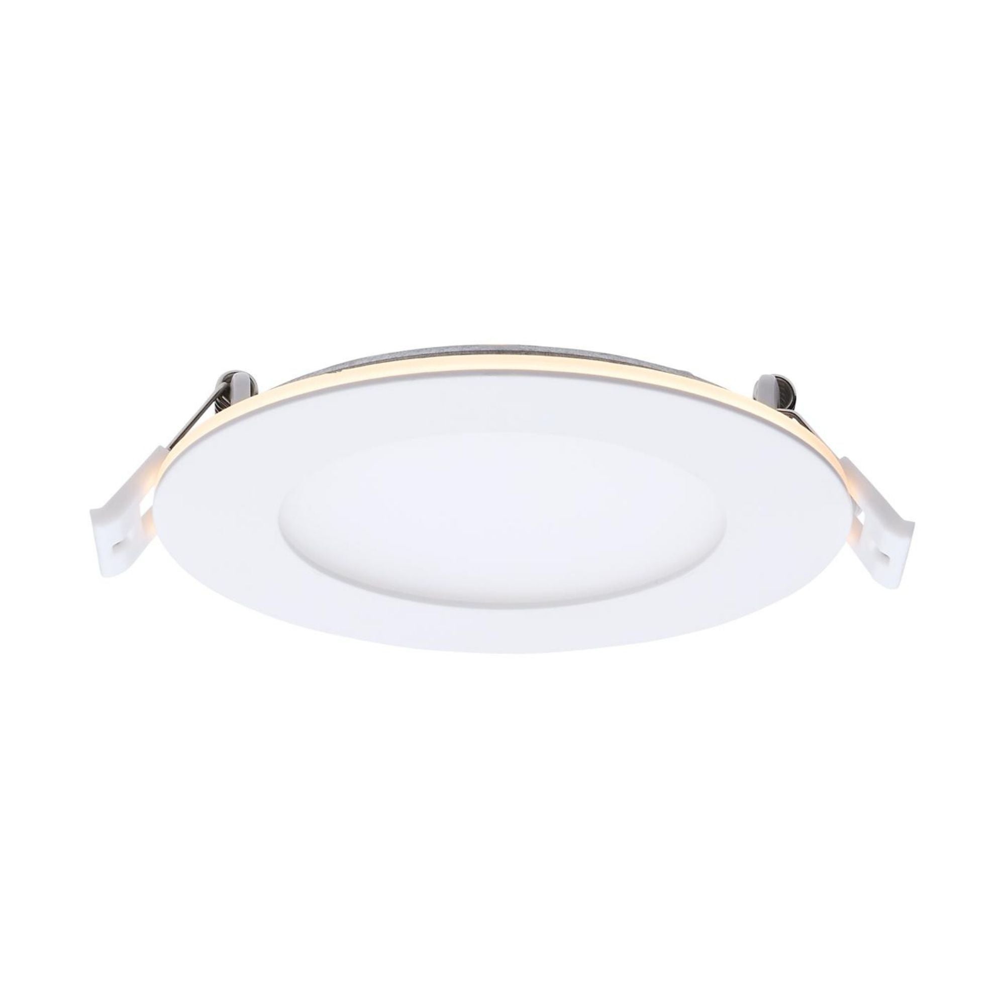 4" LED Downlight with Night Light, 760 Lm, Selectable CCT, White Round Trim