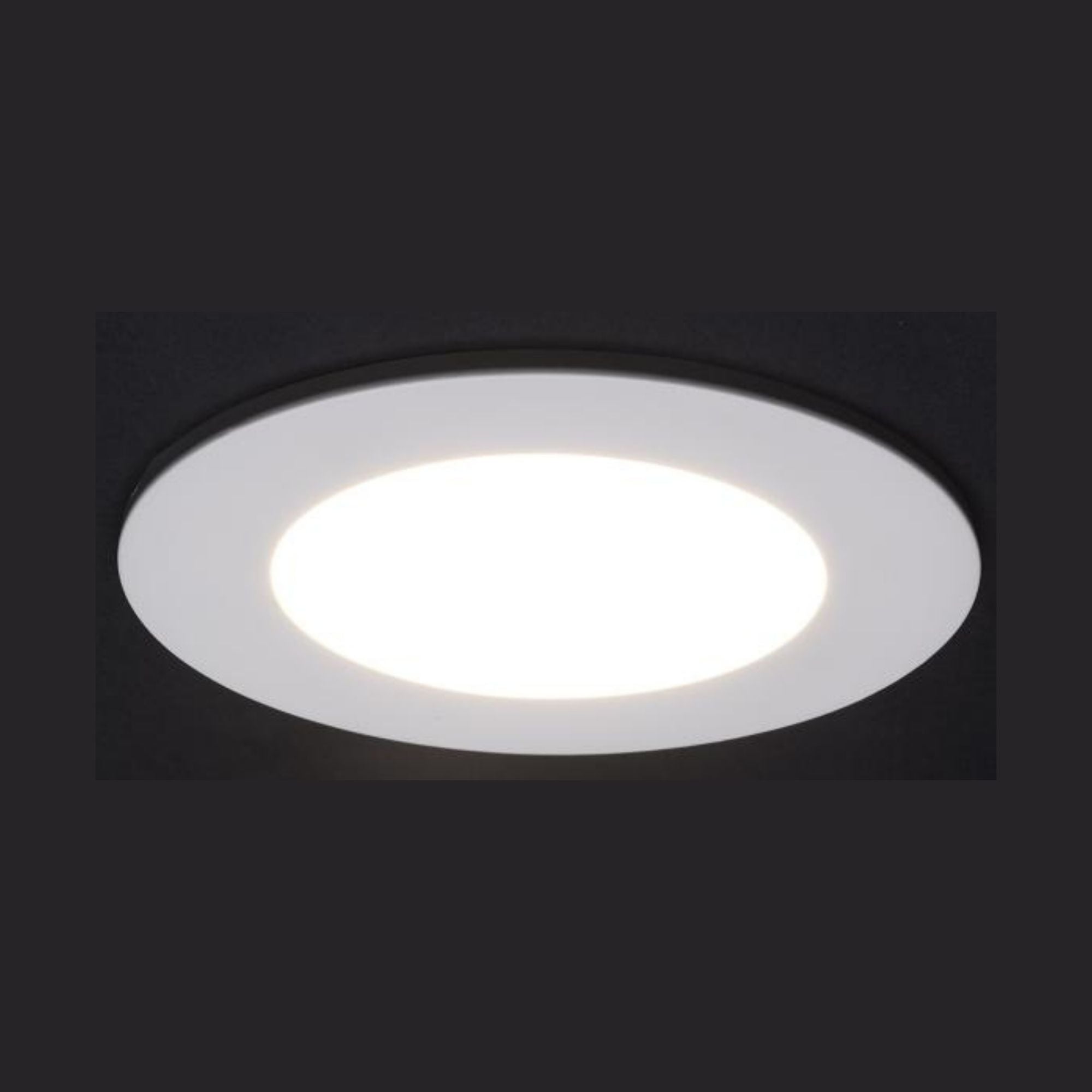 4" LED Downlight with Night Light, 760 Lm, Selectable CCT, White Round Trim