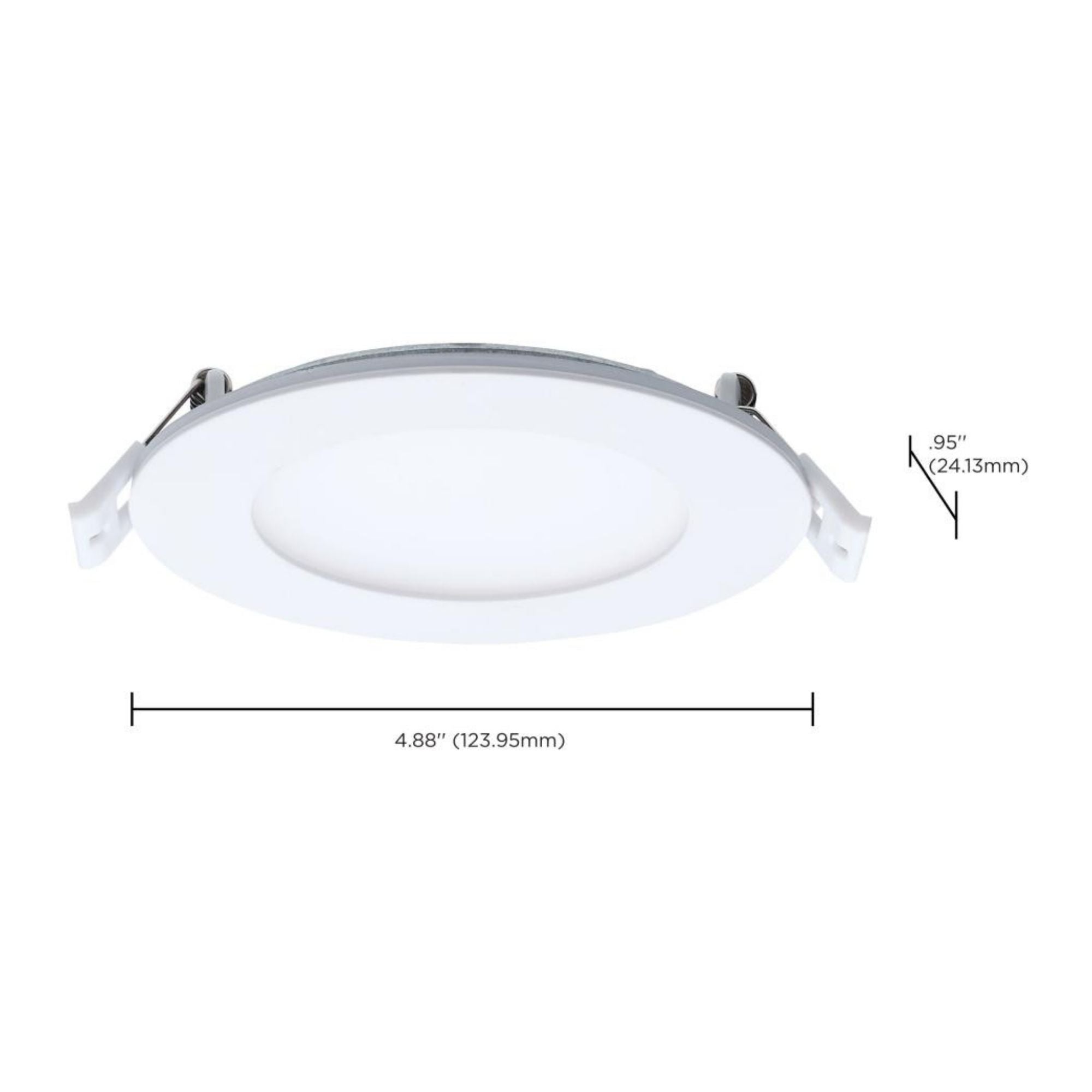 4" LED Downlight with Night Light, 760 Lm, Selectable CCT, White Round Trim