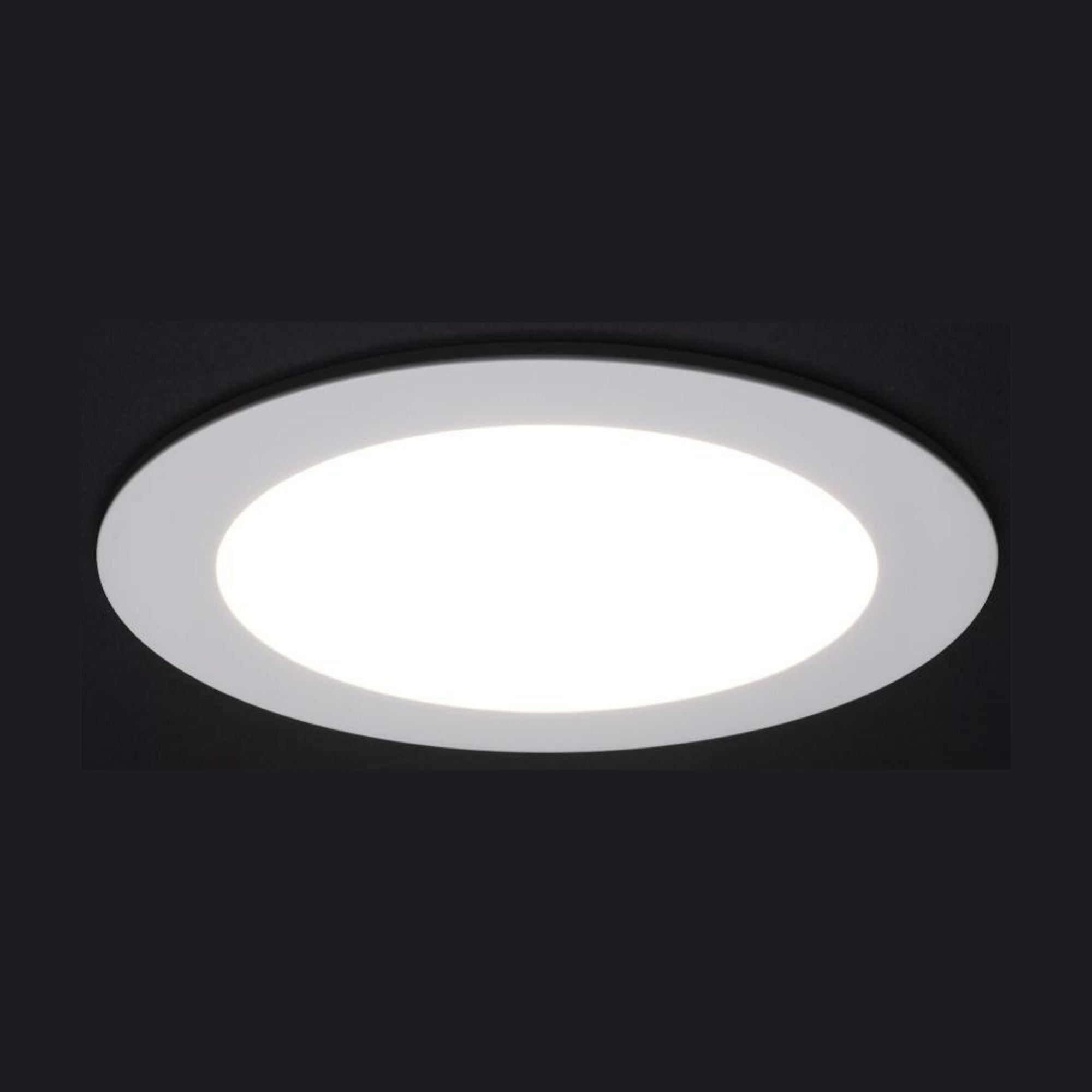6" LED Downlight with Night Light, 1000 Lm, Selectable CCT, White Round Trim