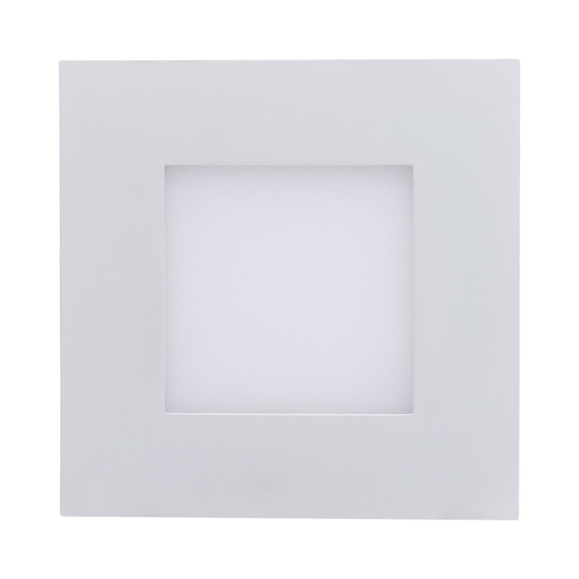 4" LED Downlight with Night Light, 760 Lm, Selectable CCT, White Square Trim