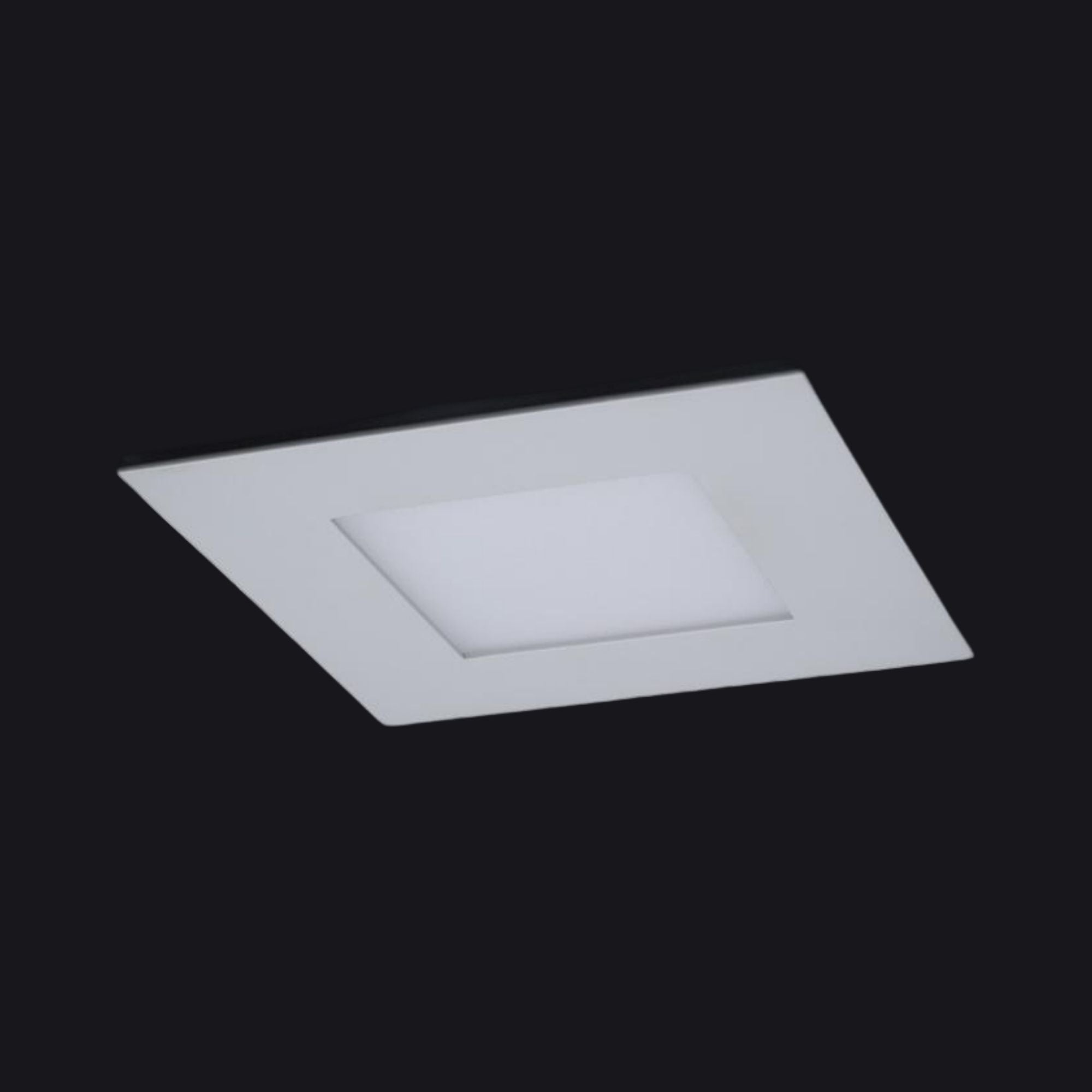 4" LED Downlight with Night Light, 760 Lm, Selectable CCT, White Square Trim
