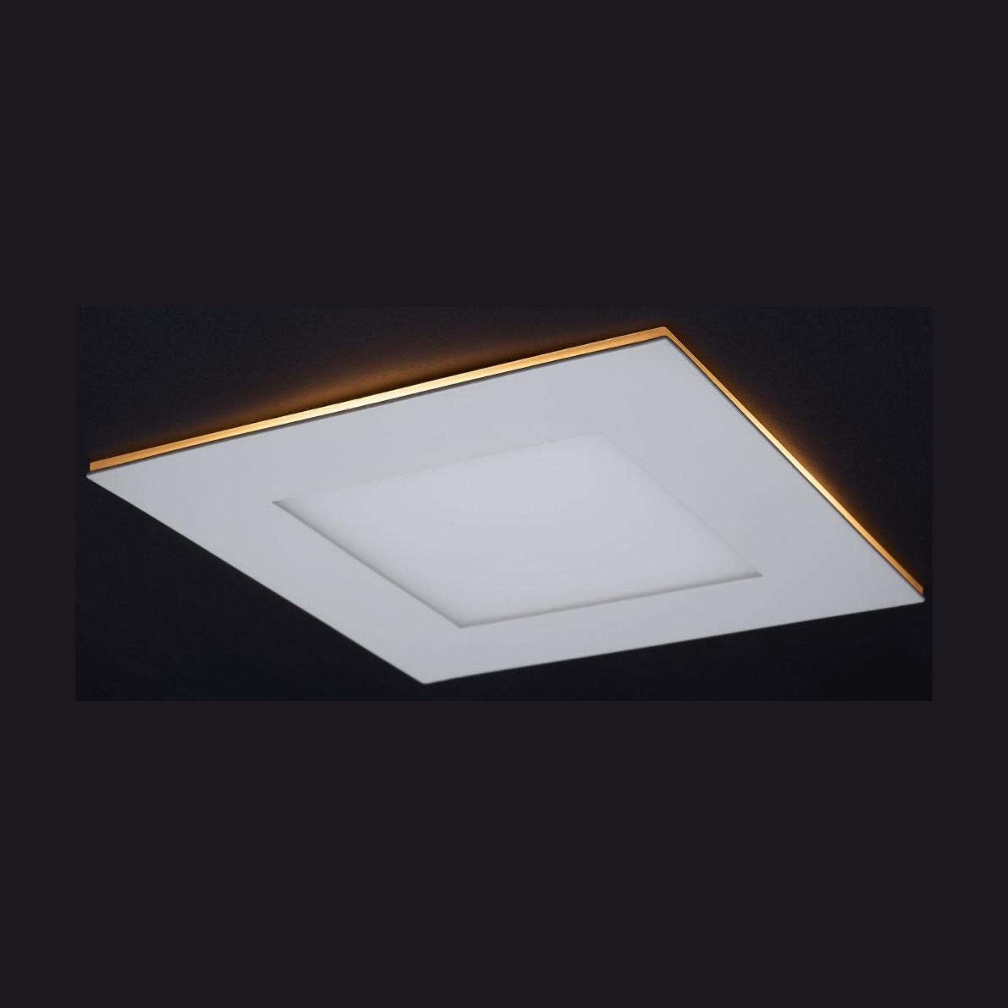 6" LED Downlight with Night Light, 1000 Lm, Selectable CCT, White Square Trim