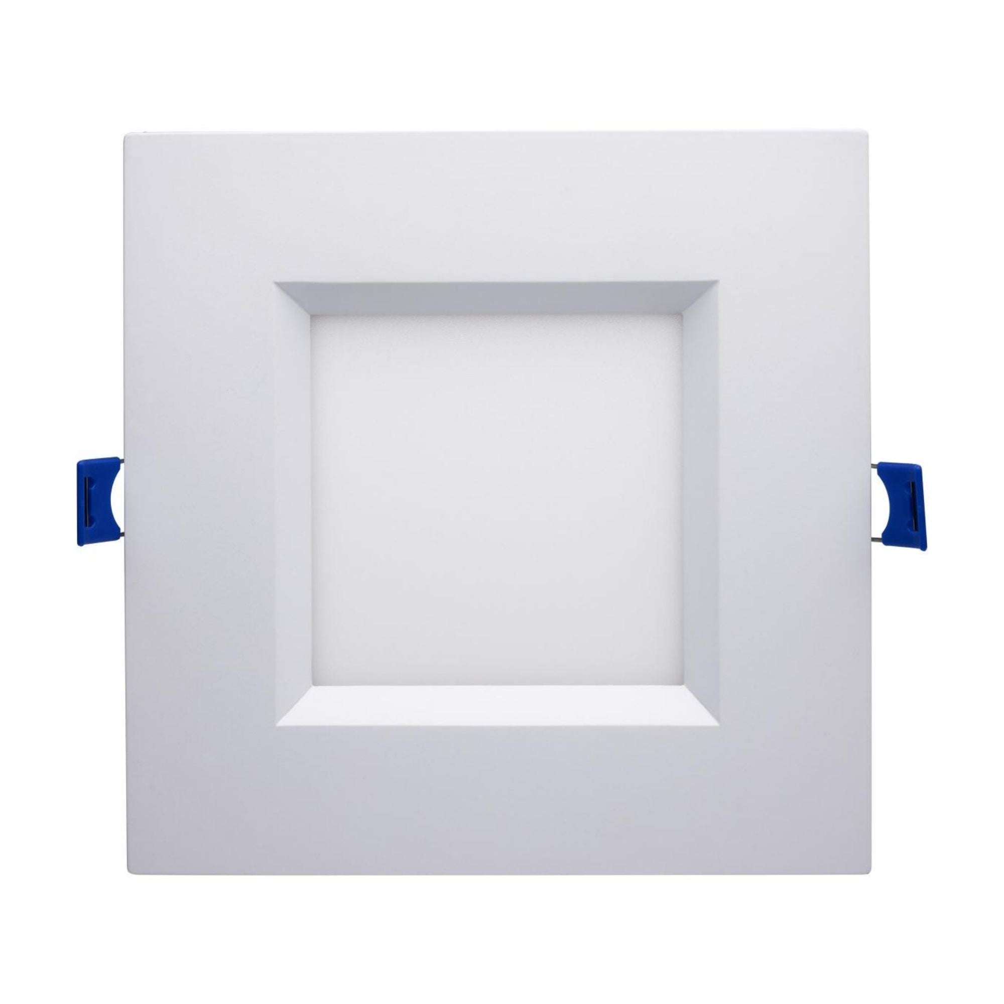 Slim Fit 6" Square Canless LED Recessed Light, 1000 Lm, 5-CCT, White Baffle Trim