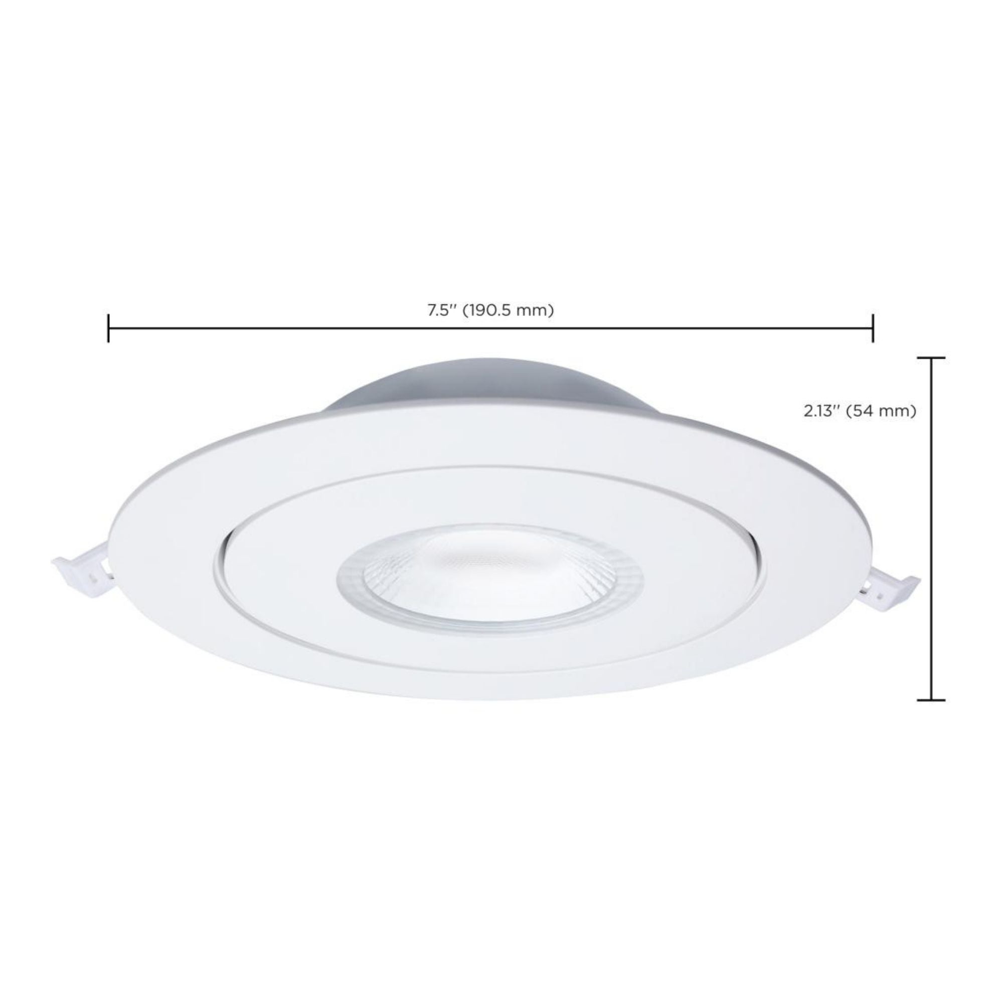 Starfish 6" Smart Gimbal LED Recessed Light, 1200lm, RGB, 120-277V, White