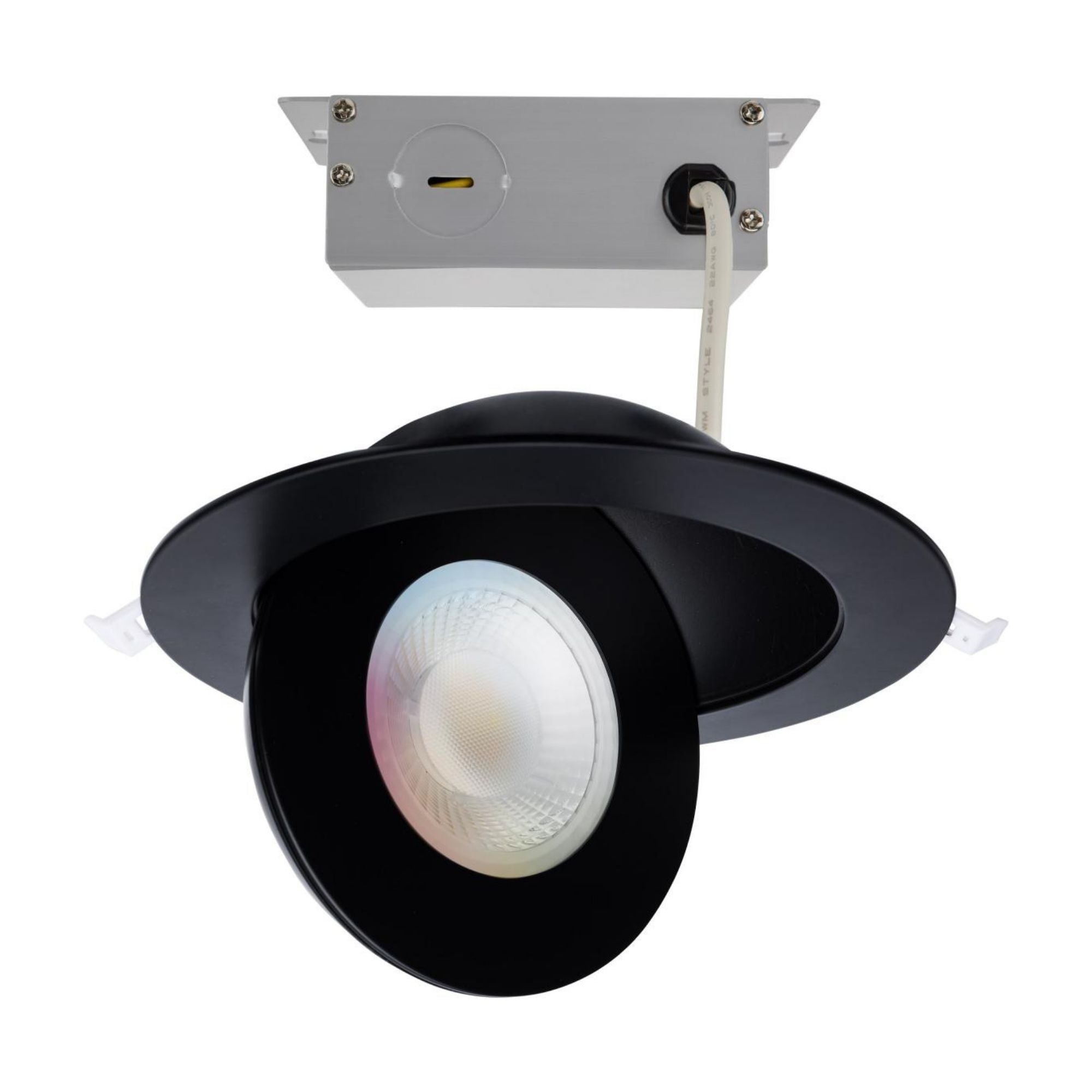 Starfish 6" Smart Gimbal LED Recessed Light, 1200lm, RGB, 120-277V, Black