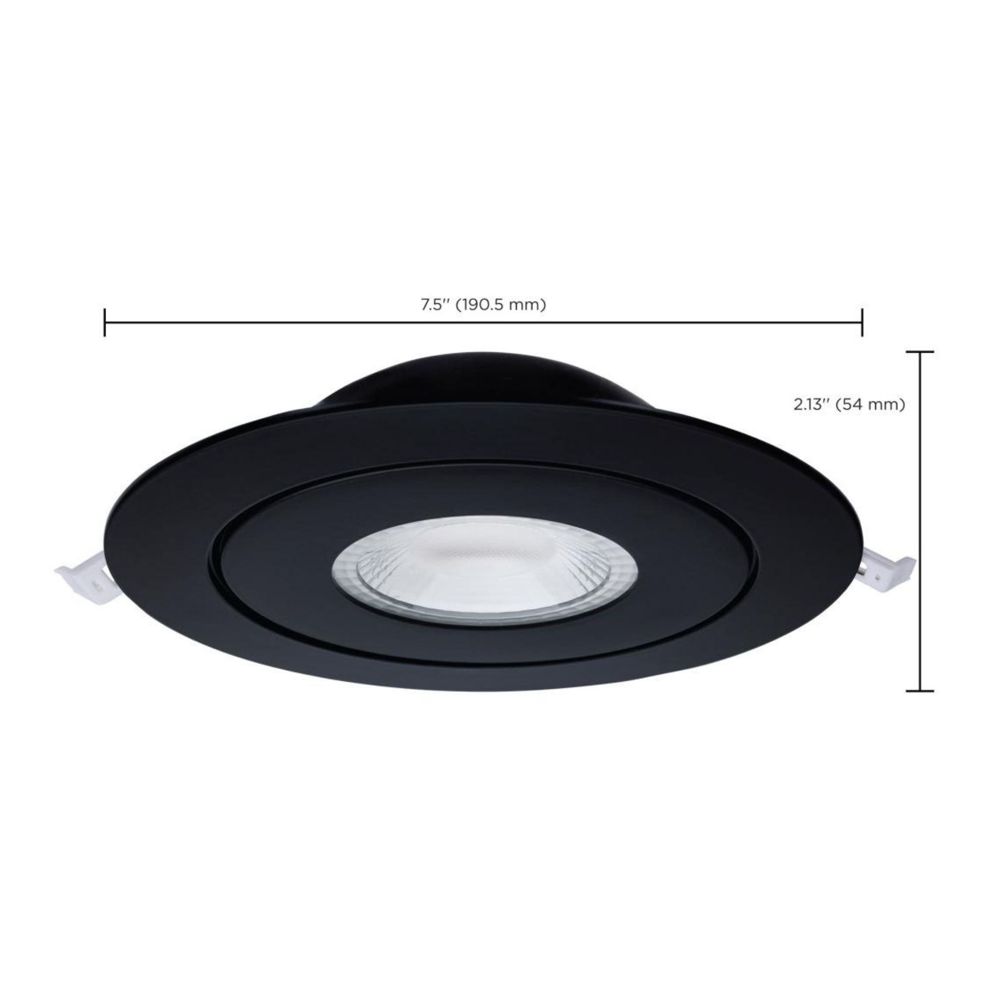 Starfish 6" Smart Gimbal LED Recessed Light, 1200lm, RGB, 120-277V, Black