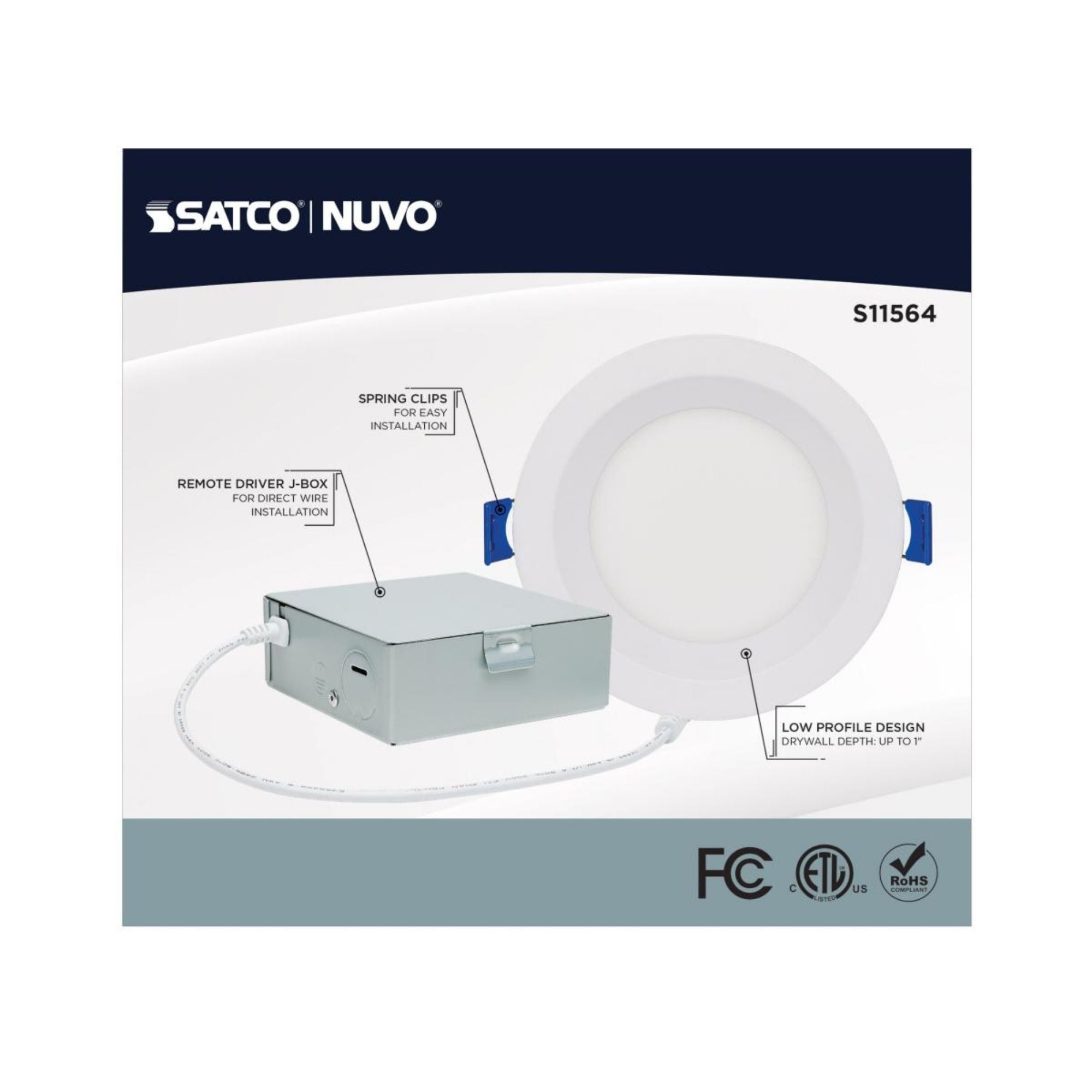 Starfish 4" Smart LED Downlight, 540lm, RGB, Round Regress Trim