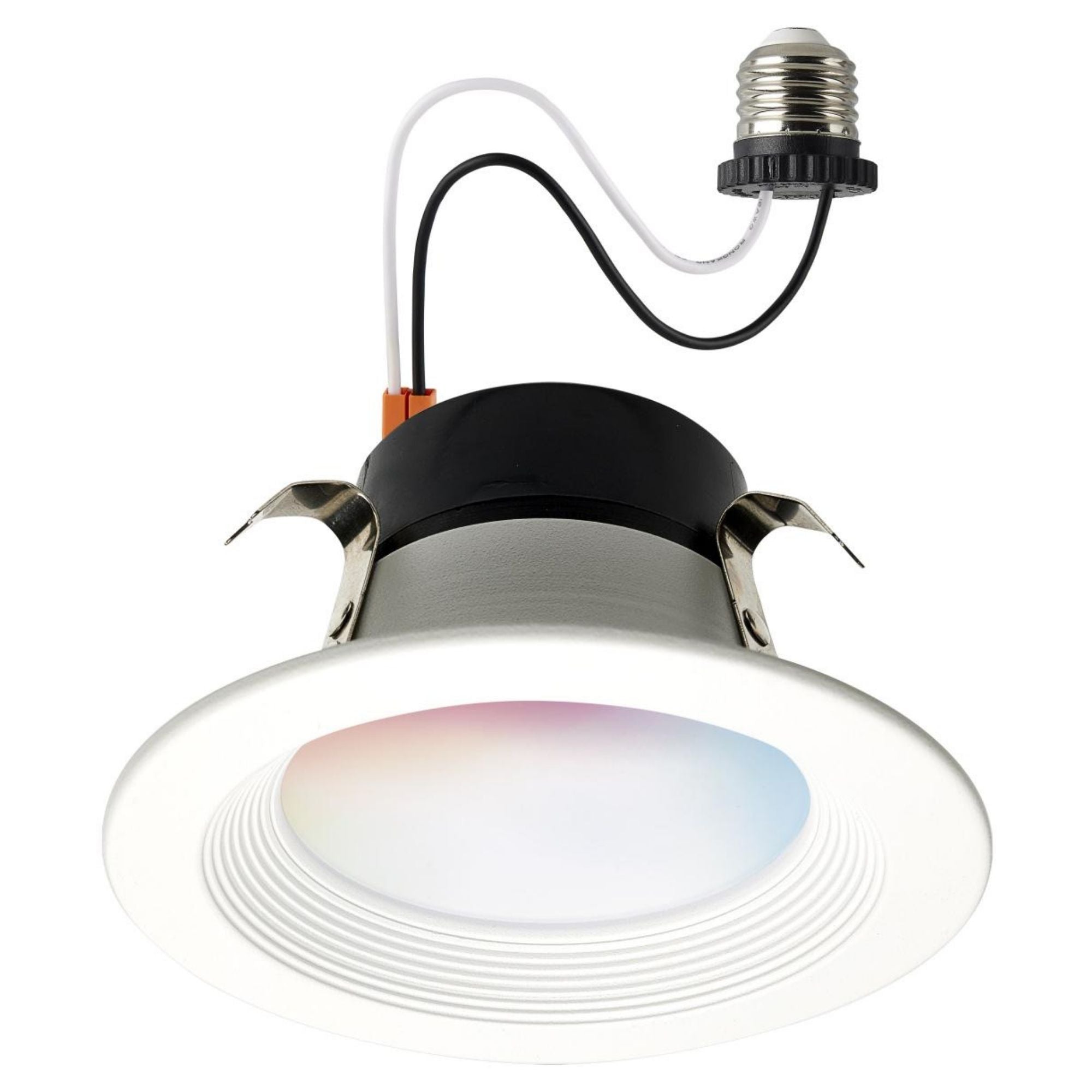 Starfish 4" Smart LED Retrofit Downlight, 650lm, RGB, Round Baffle Trim
