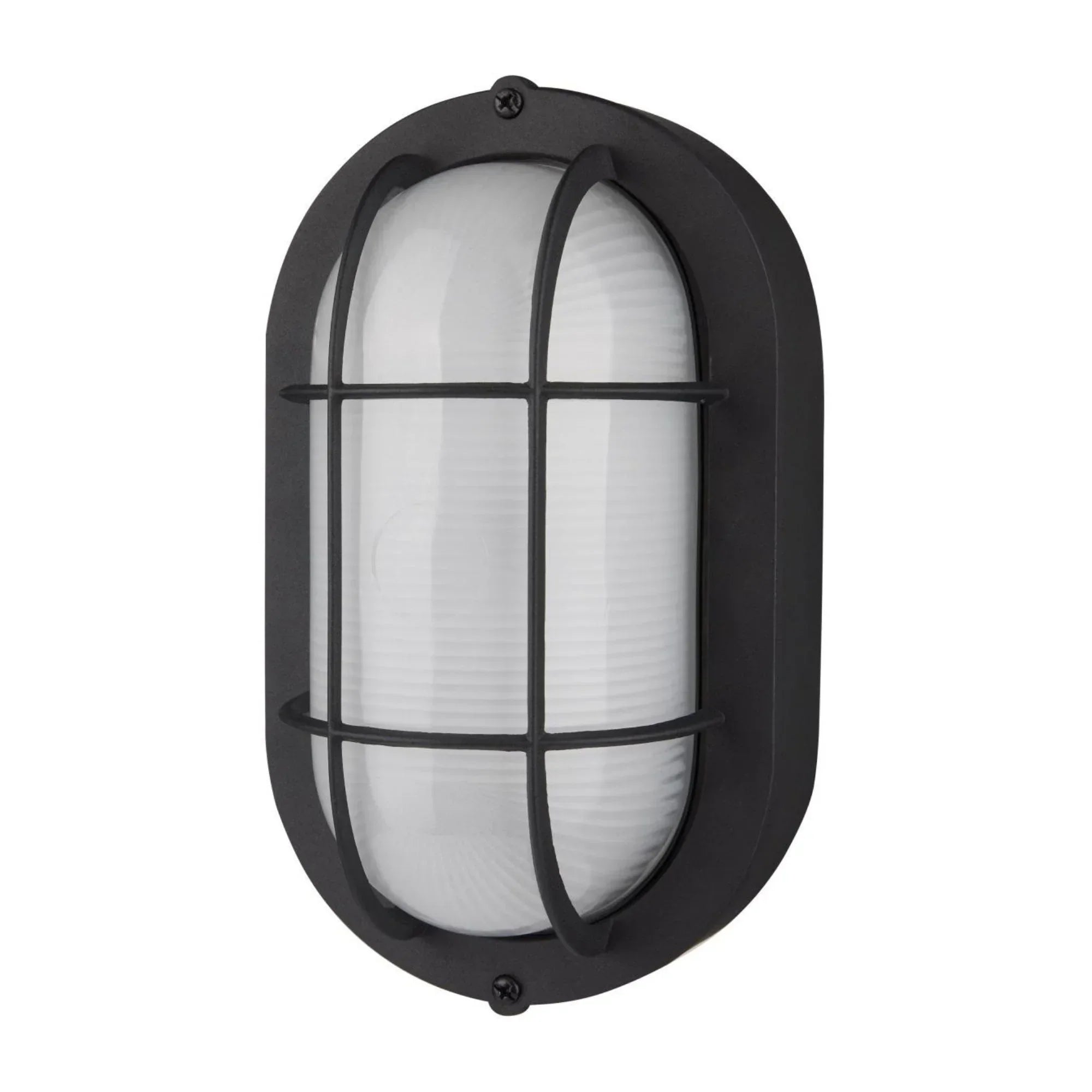 8.5" LED Oval Bulk Head Light, 800 Lm, 3000K, Black