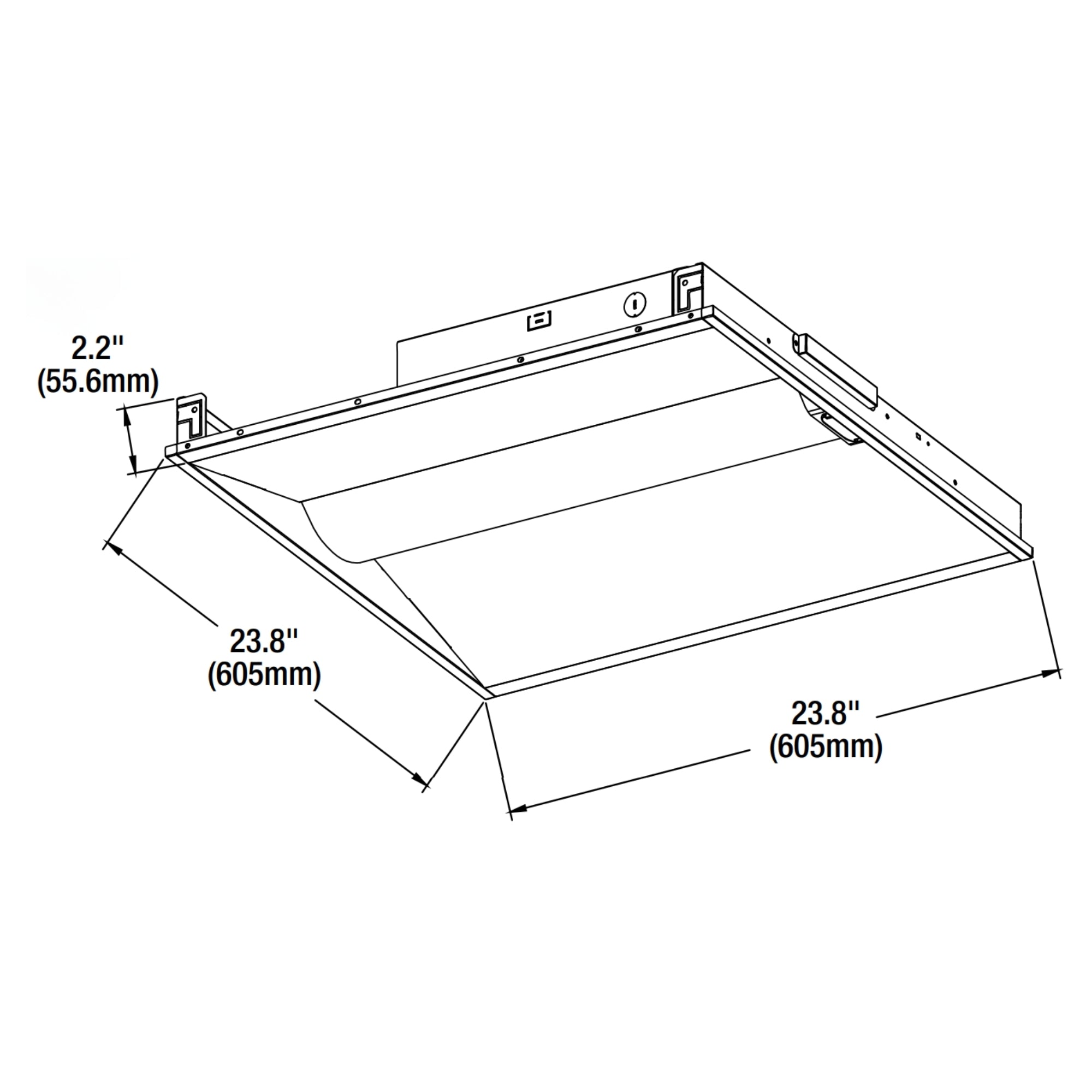 2x2 LED Troffer Light, 4000 Lumens, 32W, 35K/40K/50K, 120-347V