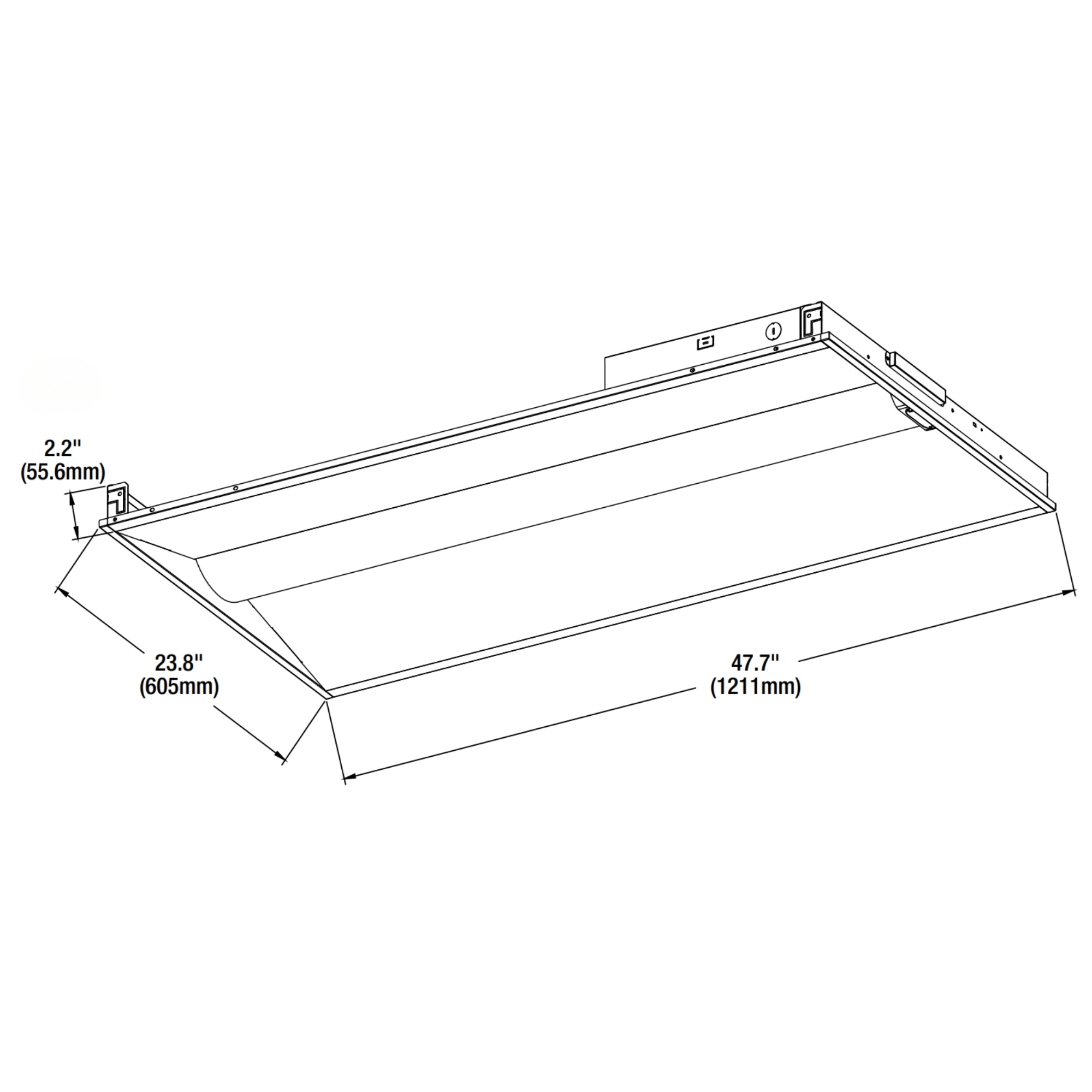 2x4 LED Troffer Light, 8625 Lumens, 69W, 35K/40K/50K, 120-347V, Battery Backup