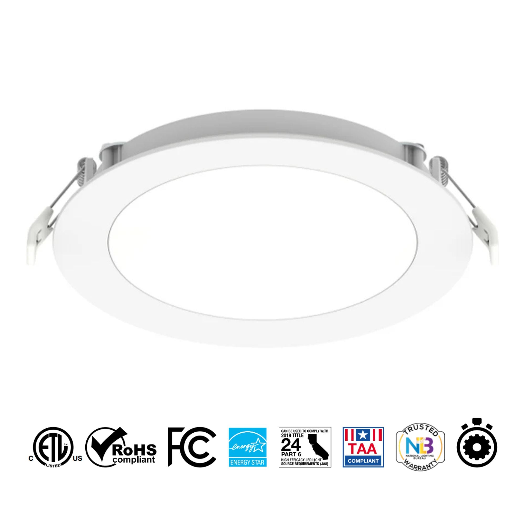 Microdisk 12" LED Canless Downlight, 2000 Lumens, 5-CCT, 120V