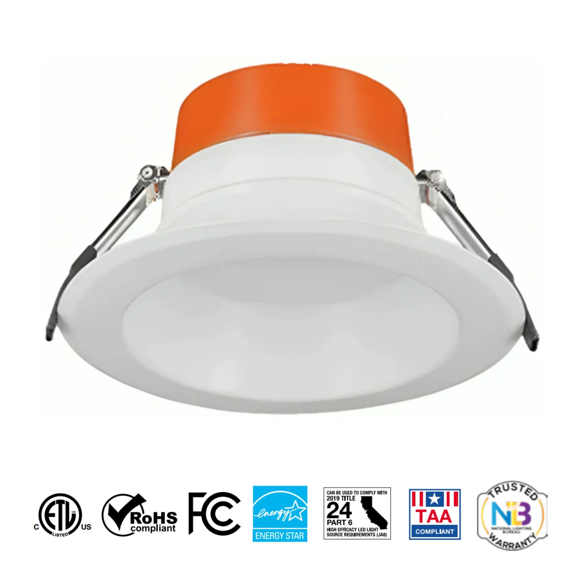 6" LED Commercial Downlight, 2000 Lm, Field Adjustable 4-CCT, 120-277V