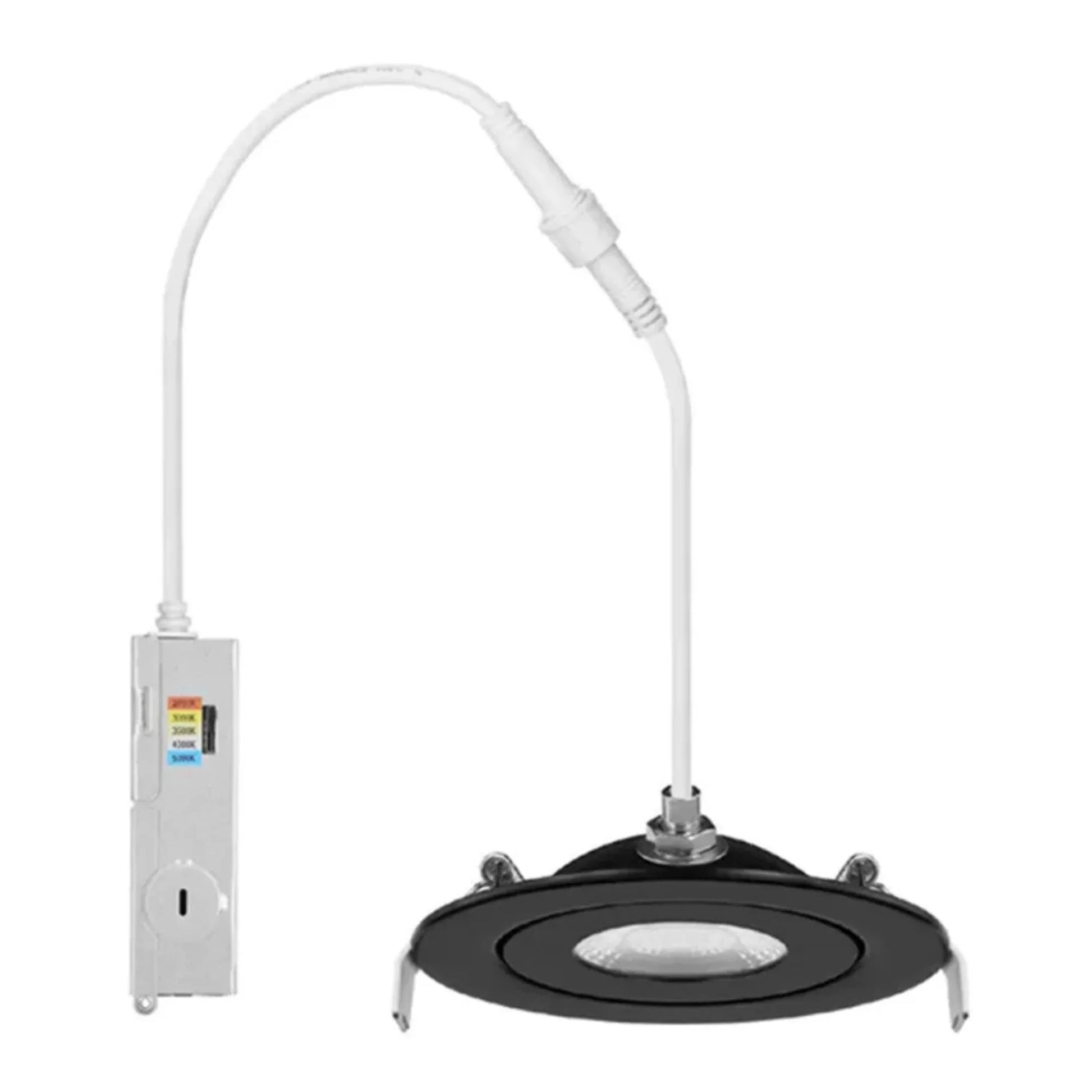 3" Gimbal LED Downlight, 500 Lumens, Selectable CCT, Black Finish - Bees Lighting