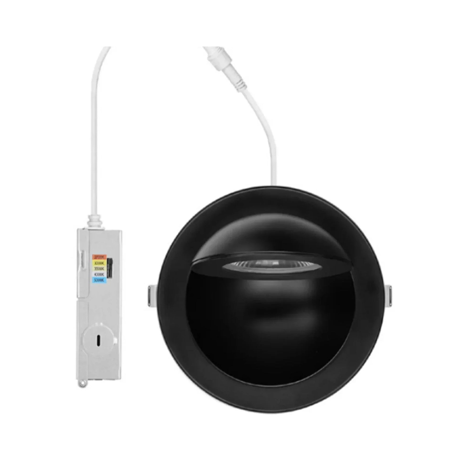 3" Gimbal LED Downlight, 500 Lumens, Selectable CCT, Black Finish - Bees Lighting