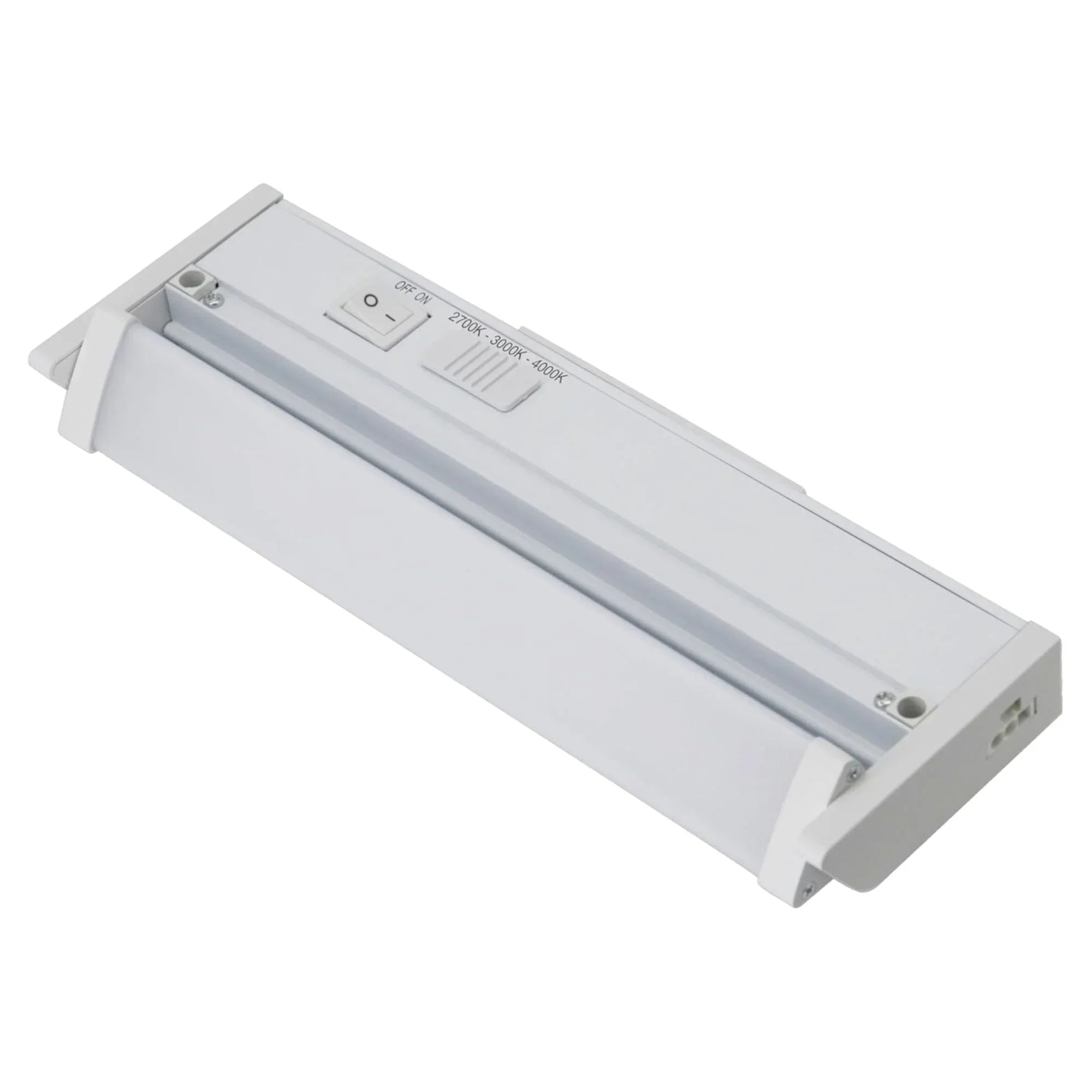 12 Inch Under Cabinet LED Light with Tilting Lens, 600 Lumens, Selectable CCT, 120V