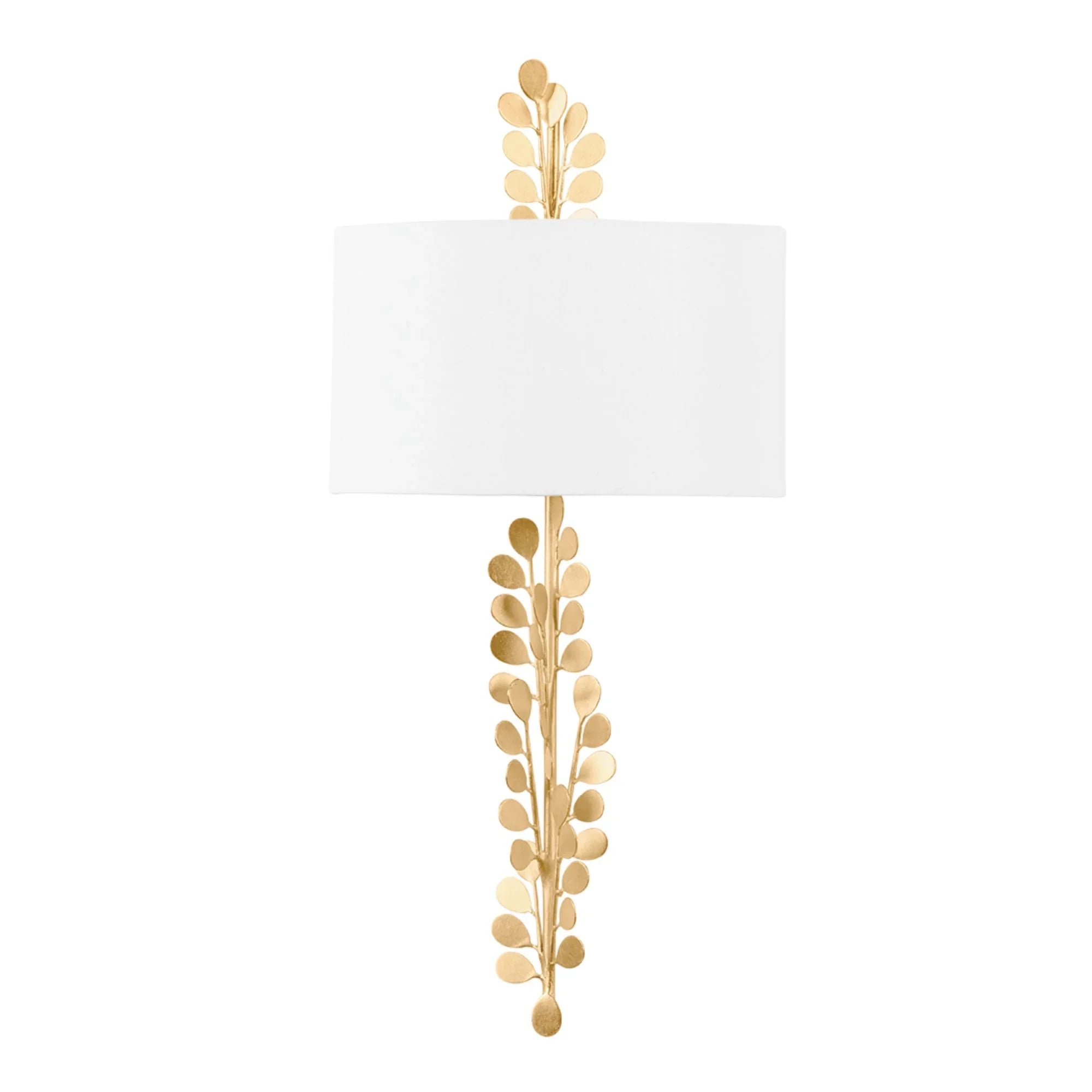 Adrienne 25" 2-Light Wall Sconce, Vintage Gold Leaf Finish