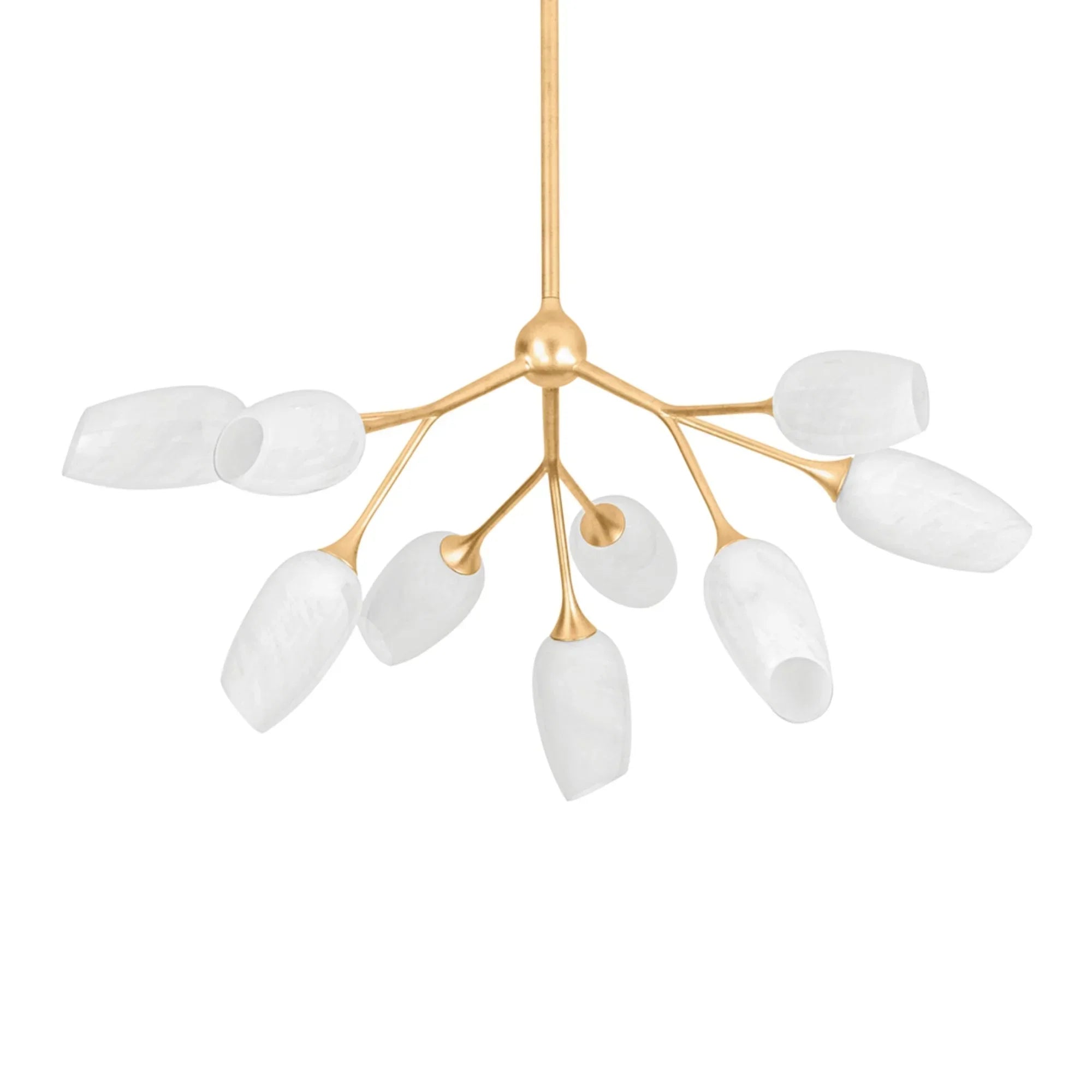 Troy Aldean Chandelier - Vintage Gold Leaf | Luxury Designer