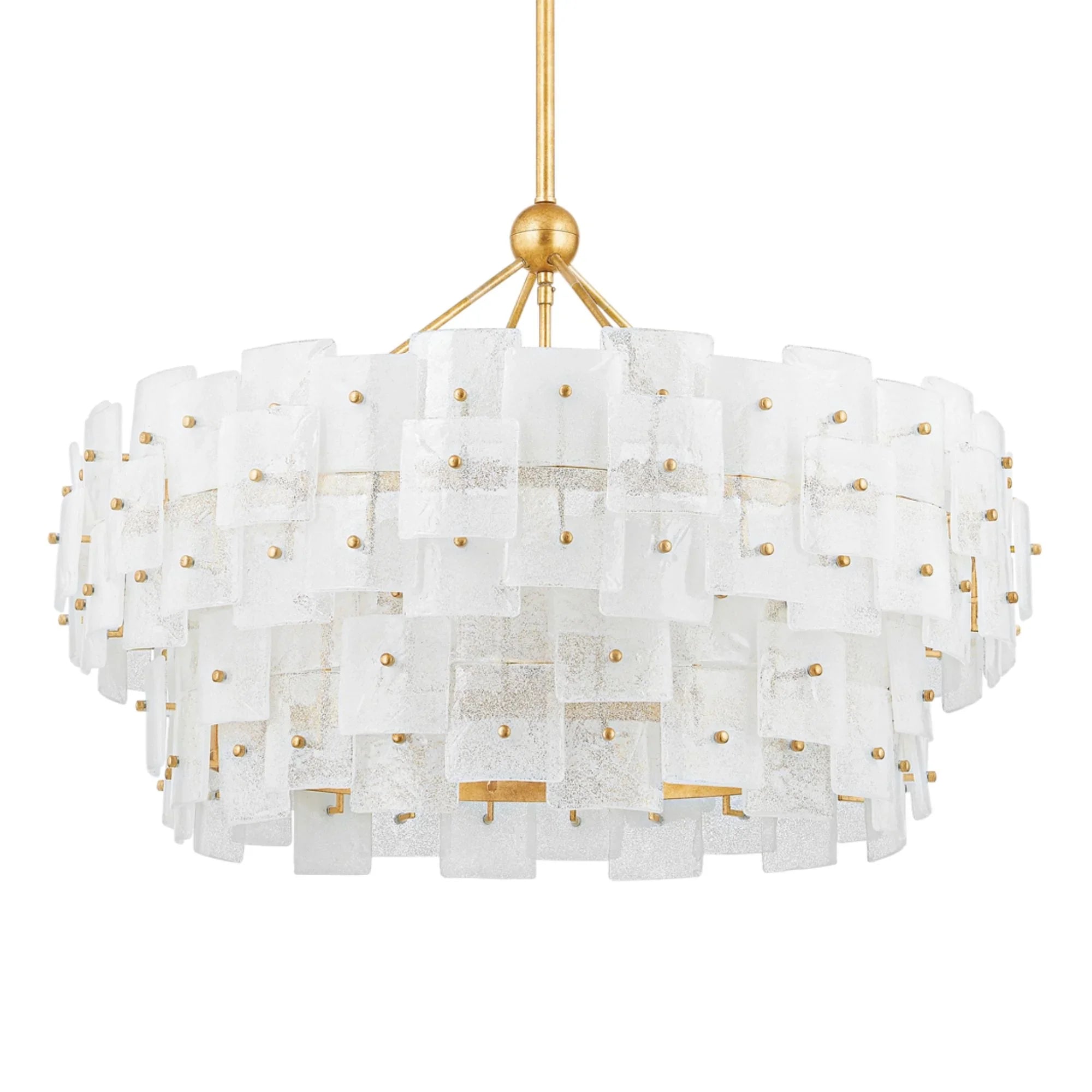 Jacik 36" 8-Light Chandelier, Vintage Gold Leaf Finish