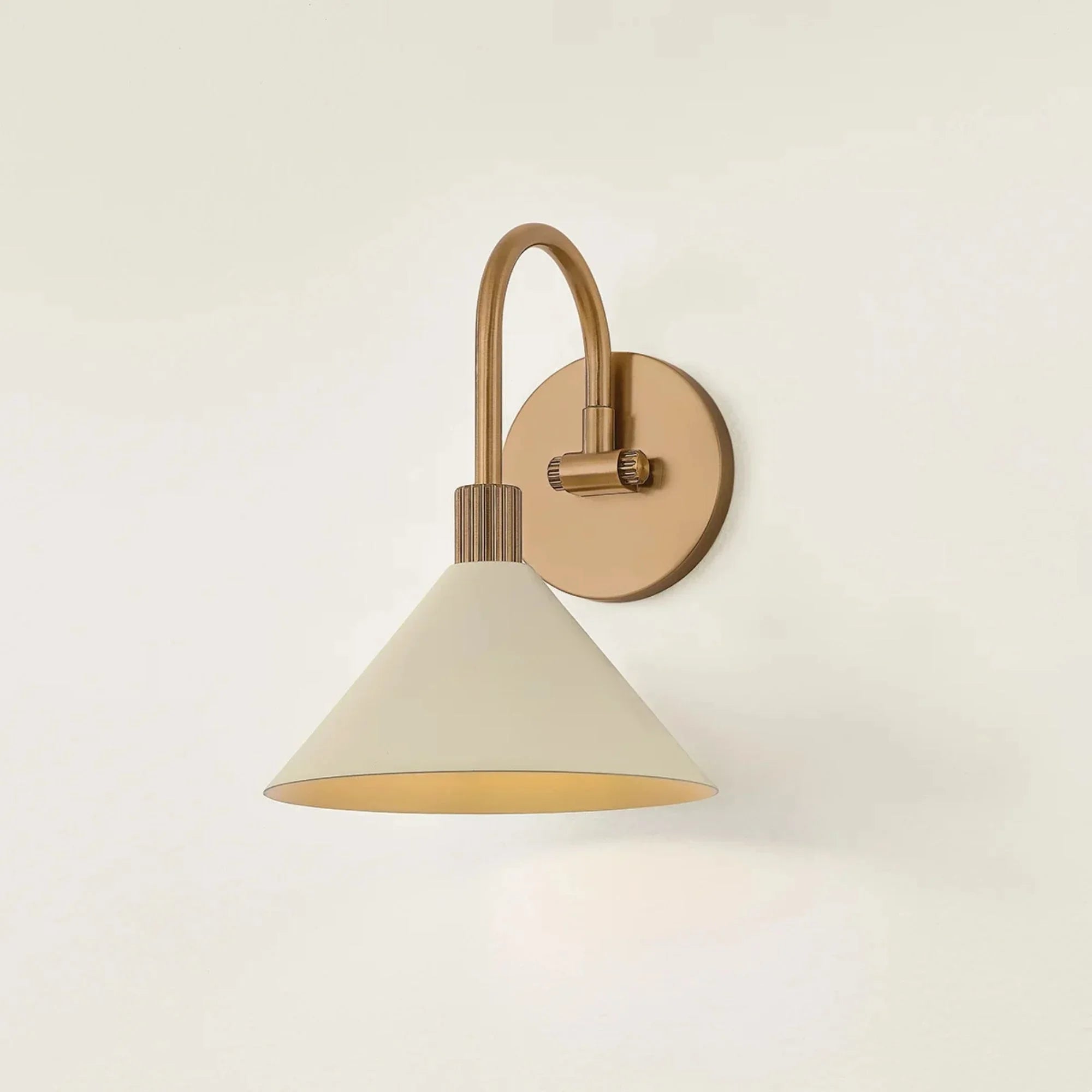 Jovani 10" Bath Sconce, Patina Brass/Soft Sand Finish