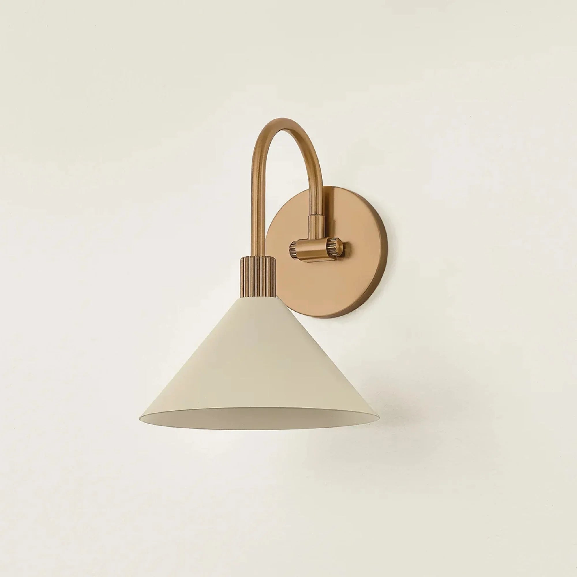 Jovani 10" Bath Sconce, Patina Brass/Soft Sand Finish