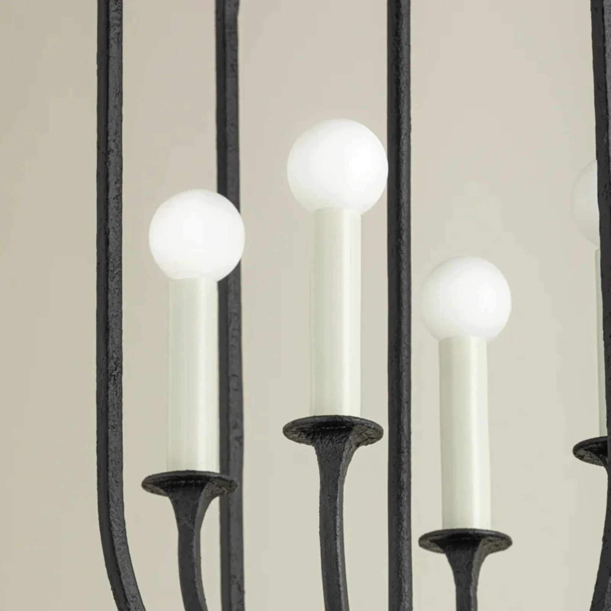 Kael 23" 4-Light Hanging Lantern, Black Iron Finish