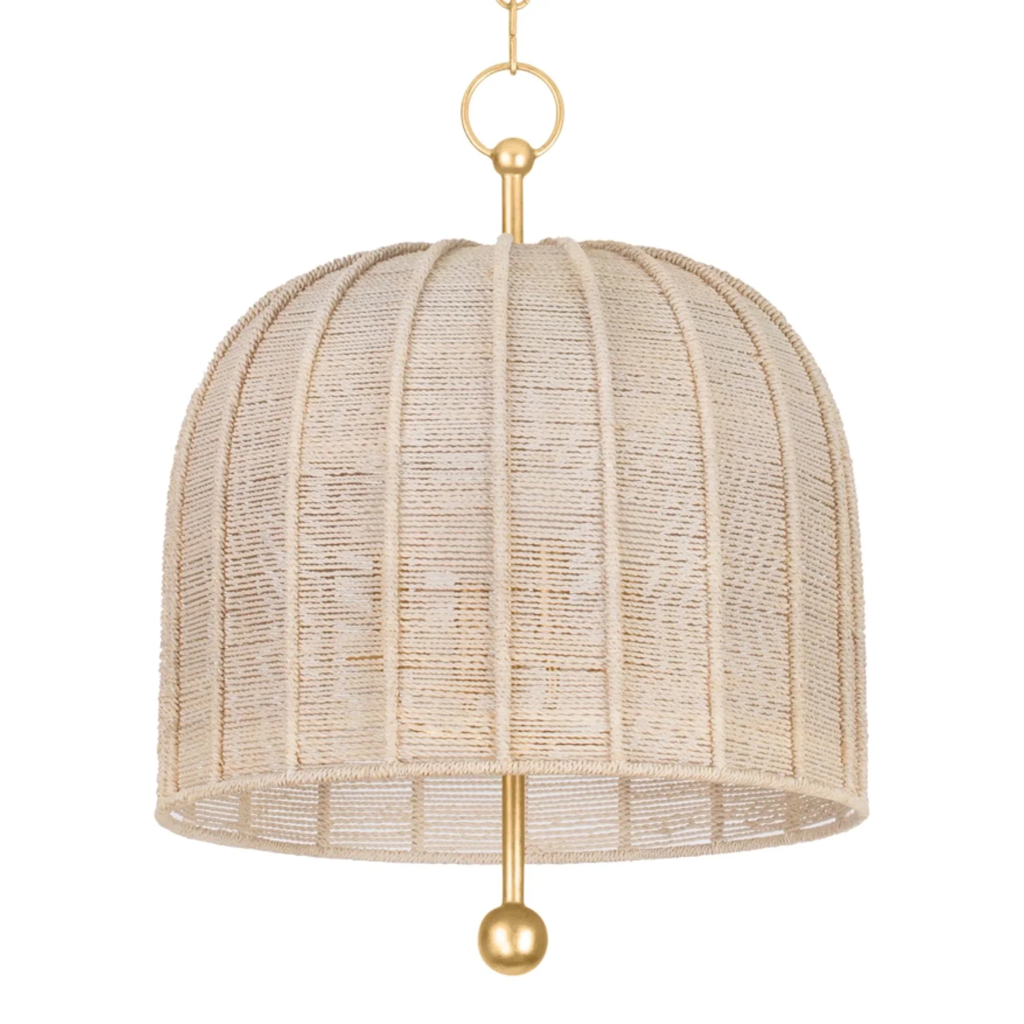 Lonnie 20" 4-Light Pendant, Vintage Gold Leaf Finish