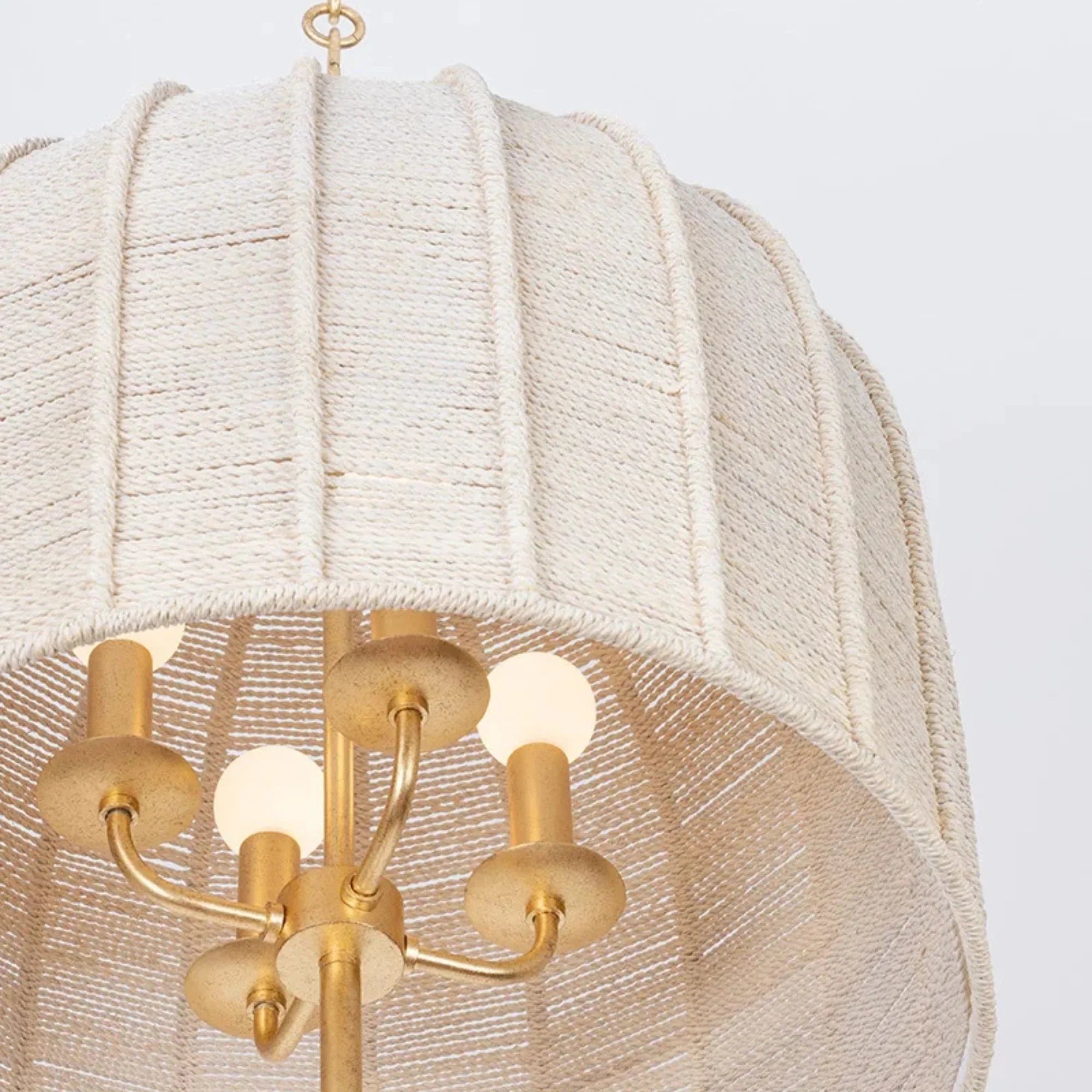 Lonnie 20" 4-Light Pendant, Vintage Gold Leaf Finish