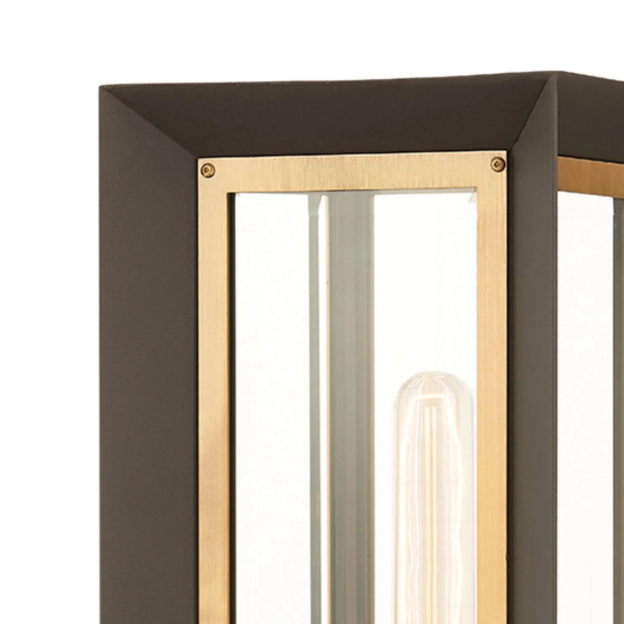 Lowry 17" Outdoor Post Mount, Textured Bronze/Patina Brass Finish