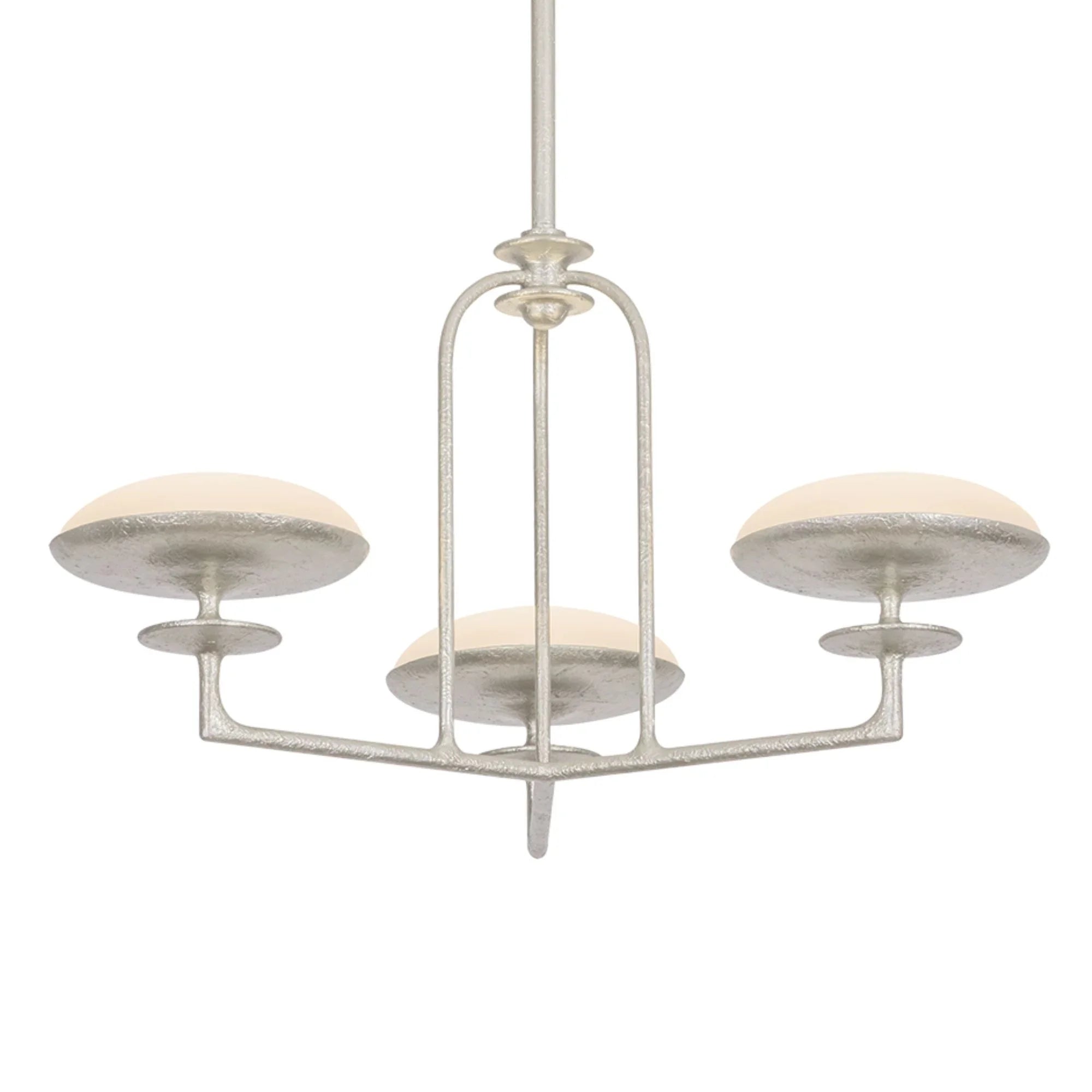 Pacific 27" LED Chandelier, Warm Silver Leaf Finish