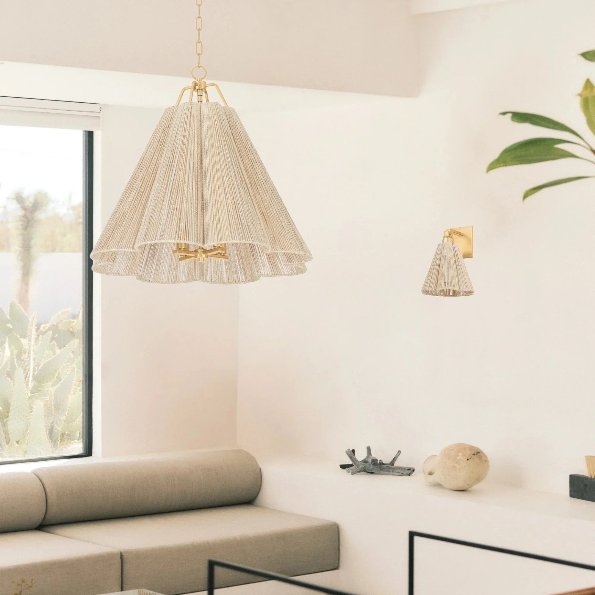 Sonoma 28" 4-Light Pendant, Vintage Gold Leaf Finish