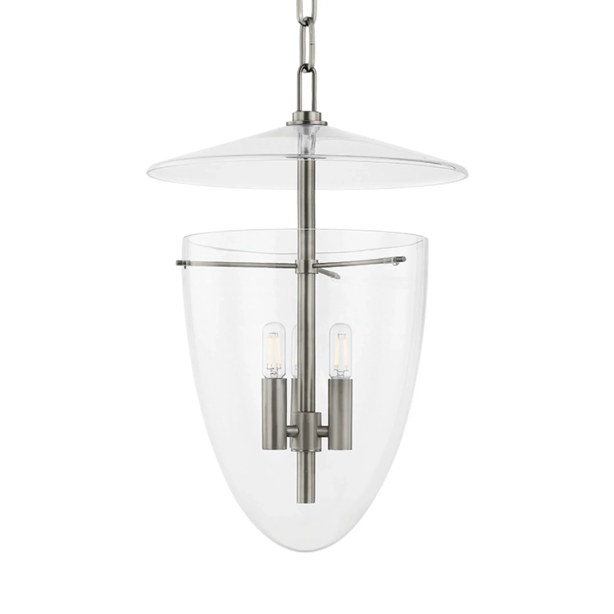 Tully 20" 3-Light Hanging Lantern, Vintage Pewter Finish