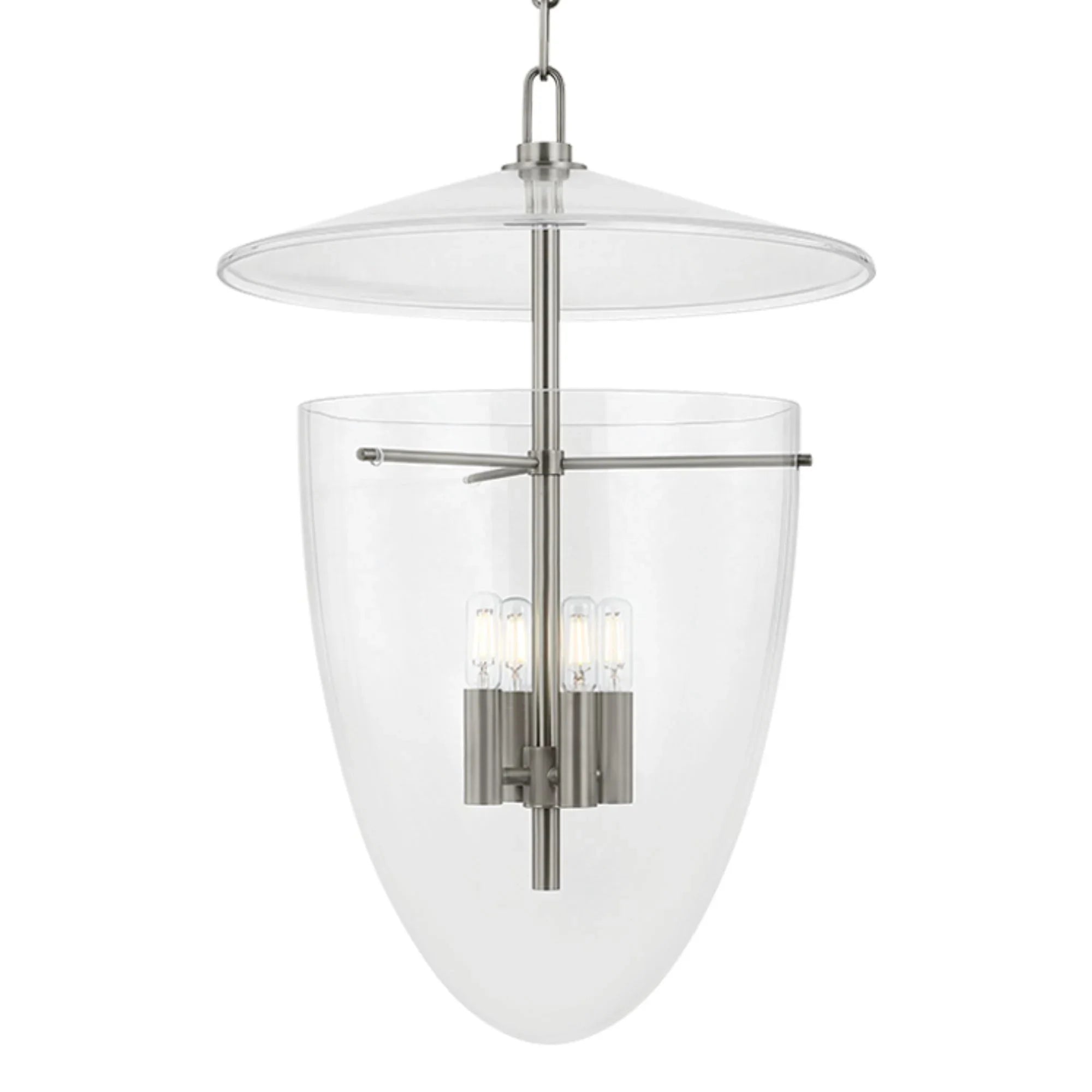 Tully 26" 4-Light Hanging Lantern, Vintage Pewter Finish