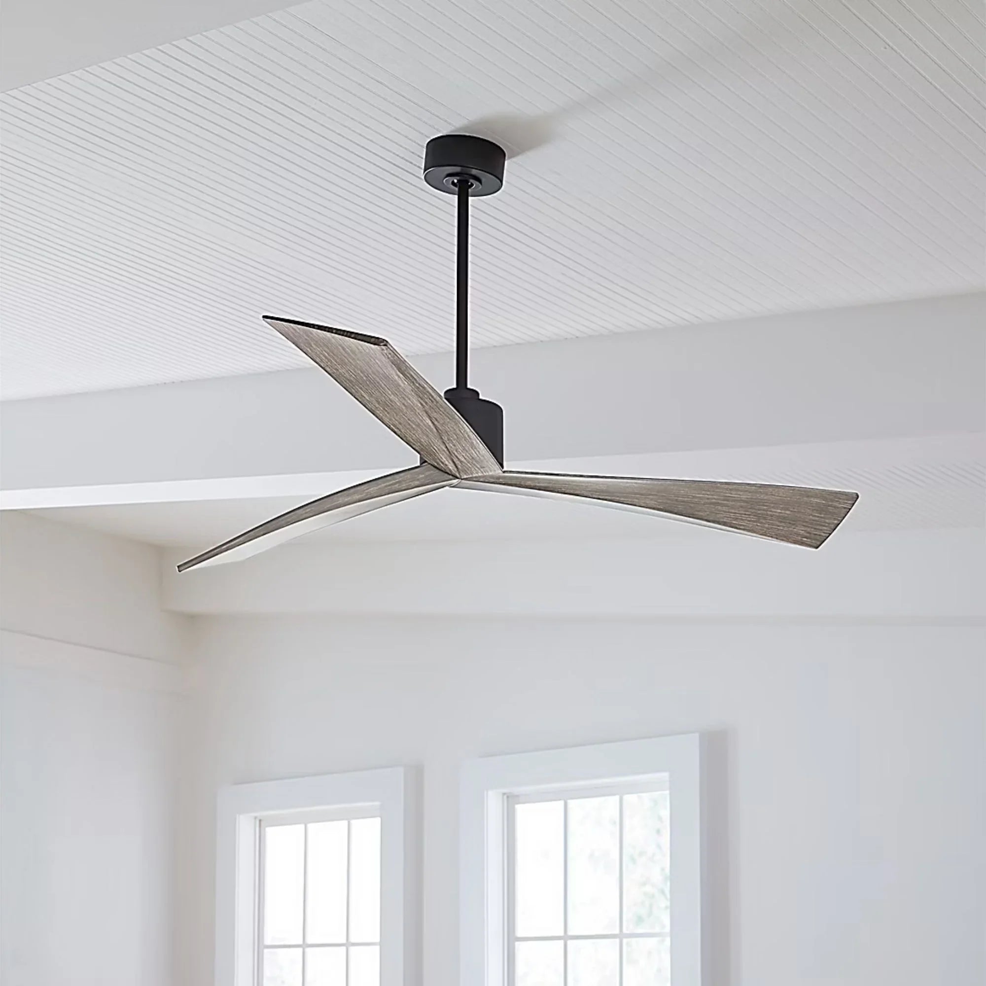 Adler 60" Aged Pewter & Oak Ceiling Fan with Remote