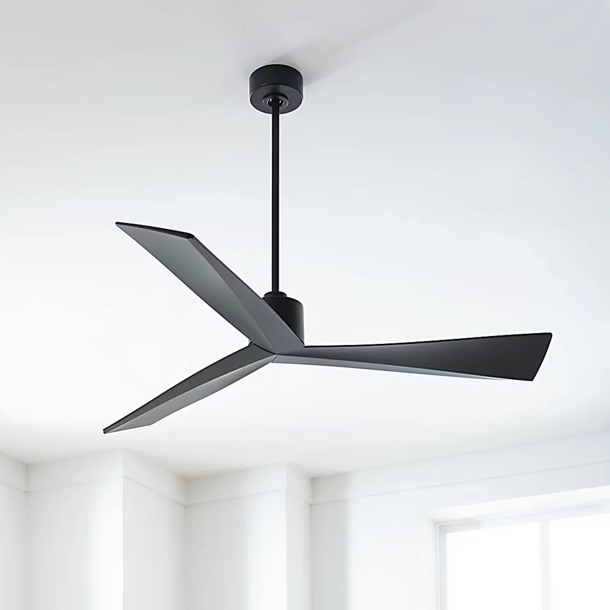 Adler 60" Matte Black Ceiling Fan with Remote