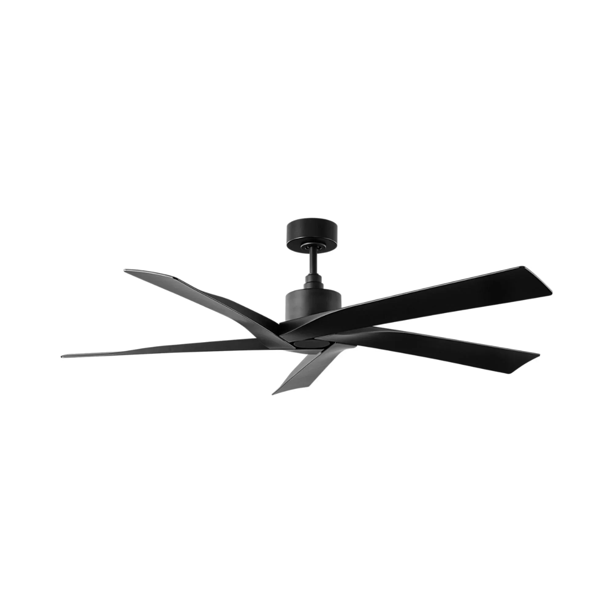 Aspen Coastal 56" Midnight Black Outdoor Ceiling Fan with Remote