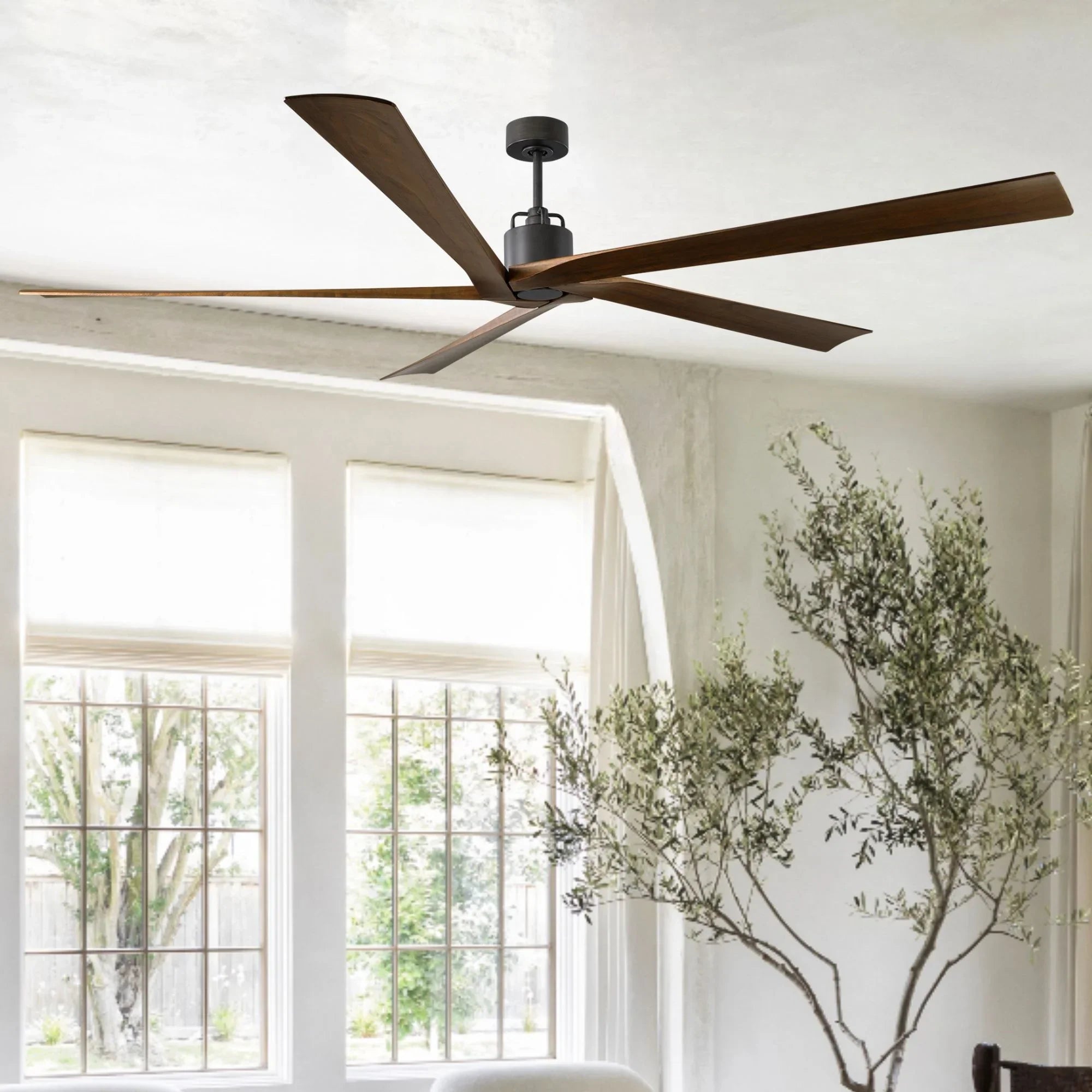 Aspen 84" Aged Pewter X-Large Ceiling Fan with Remote