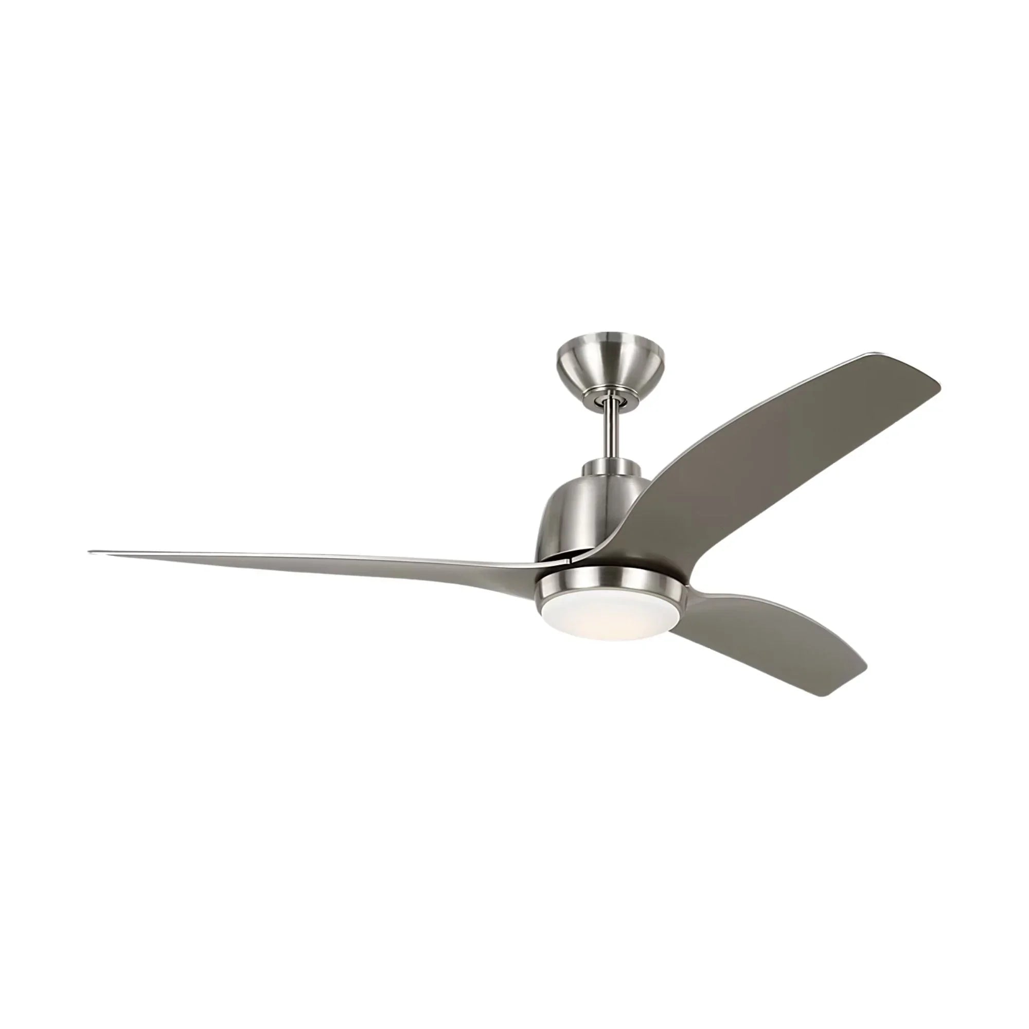 Avila 54" Brushed Steel Ceiling Fan with Light & Remote