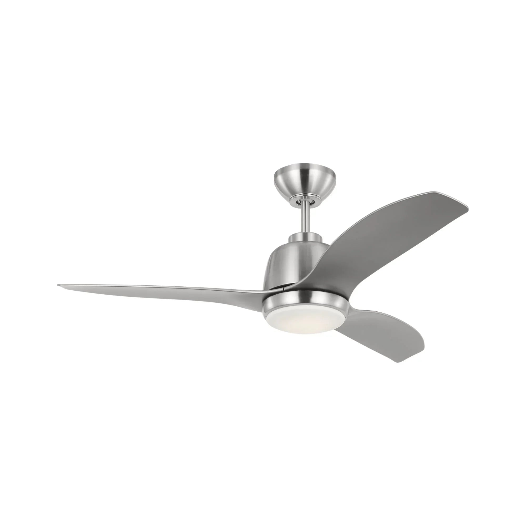 Avila 60" Brushed Steel Ceiling Fan with Light & Remote