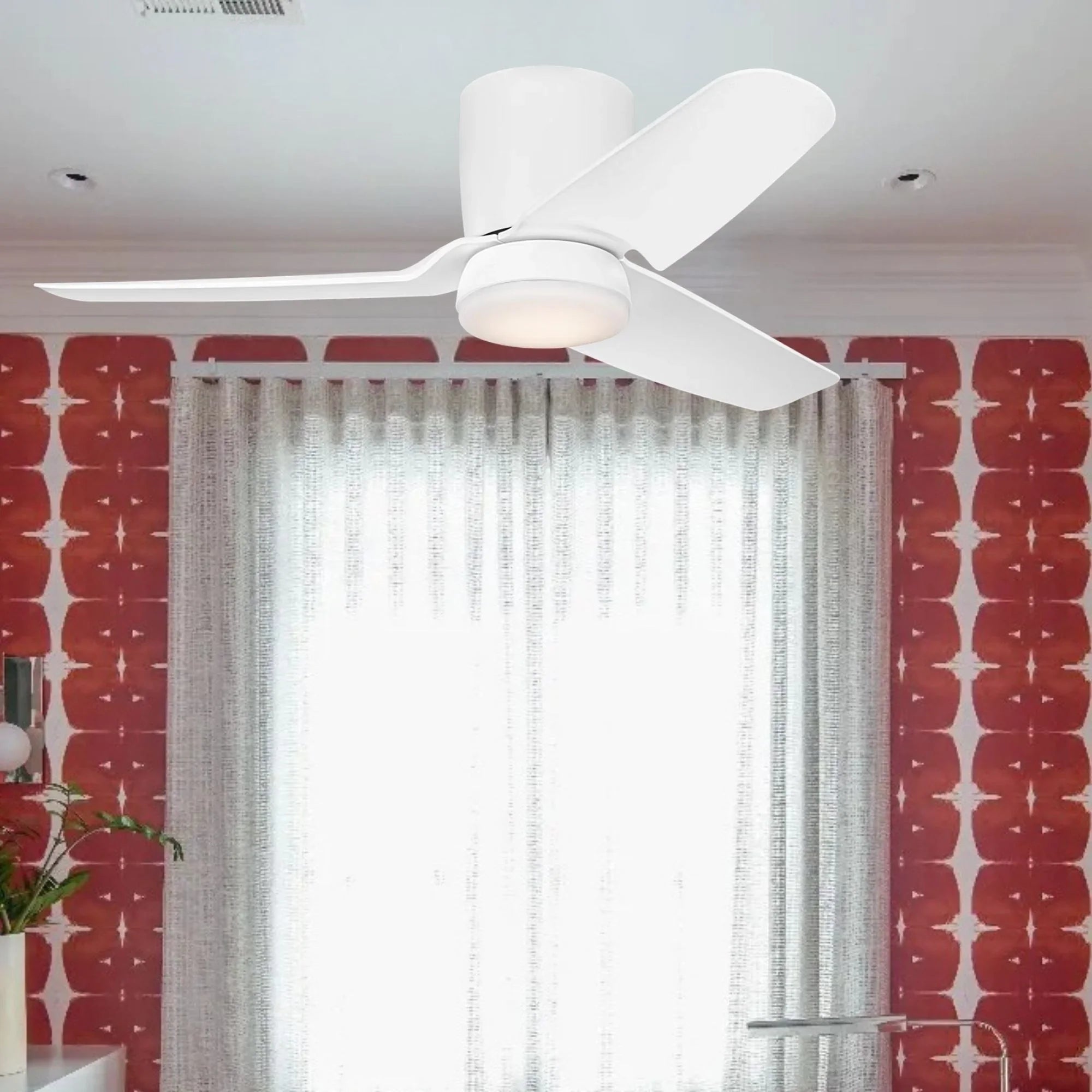 Colgin 44" Matte White Hugger LED Ceiling Fan