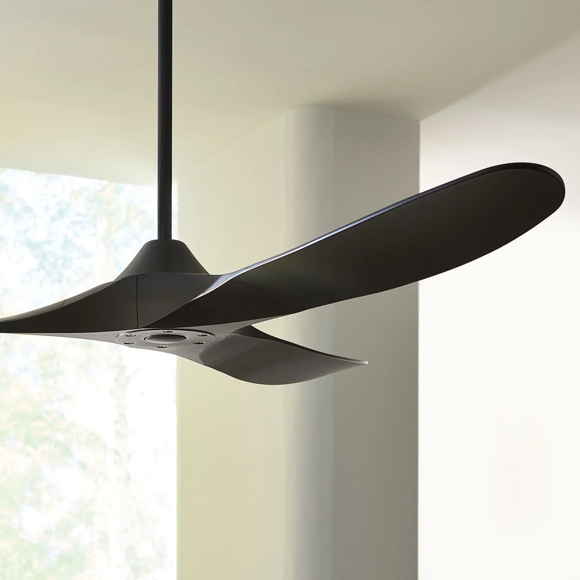 Maverick Coastal 60" Midnight Black Outdoor Ceiling Fan with Remote