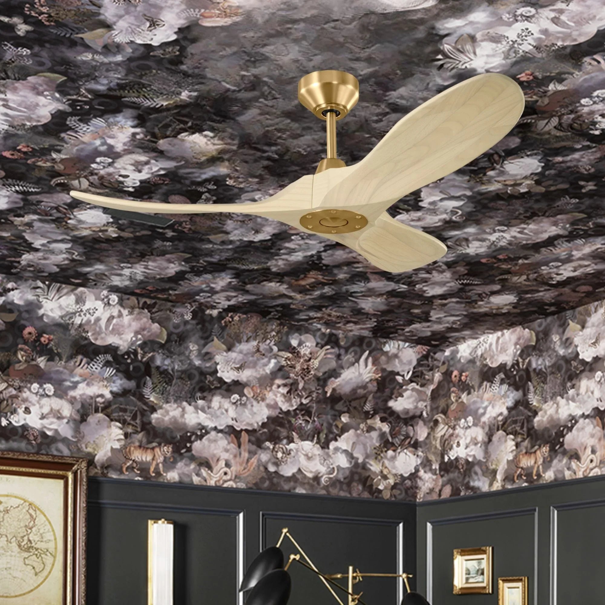 Maverick Smart 44" Burnished Brass Ceiling Fan with Remote